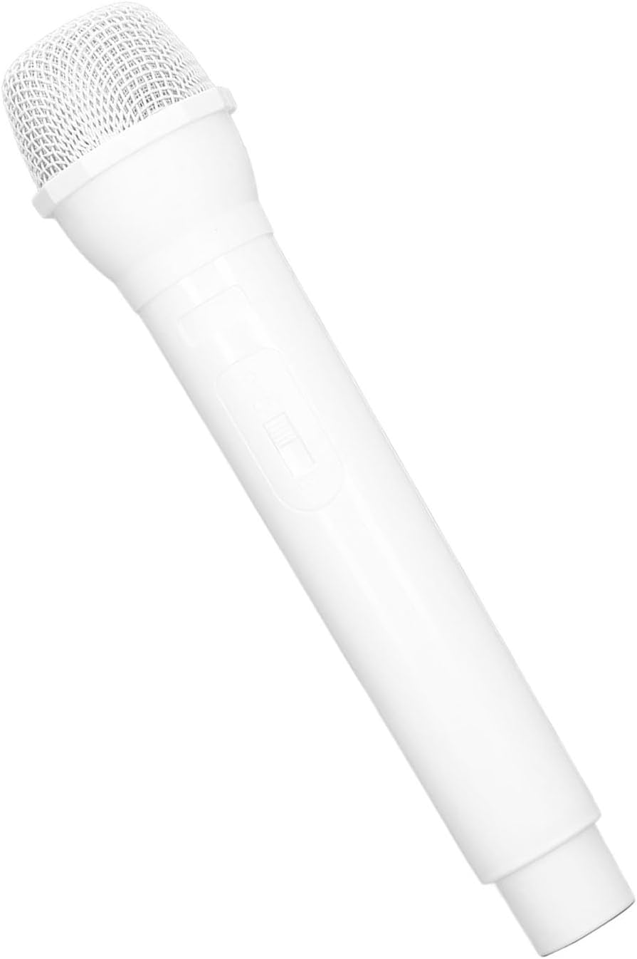Fake Microphone Prop, Plastic Karaoke Fun Stage Costume Prop, Simulated Microphone, for Karaoke Fun or Costume Prop (White) image number 4
