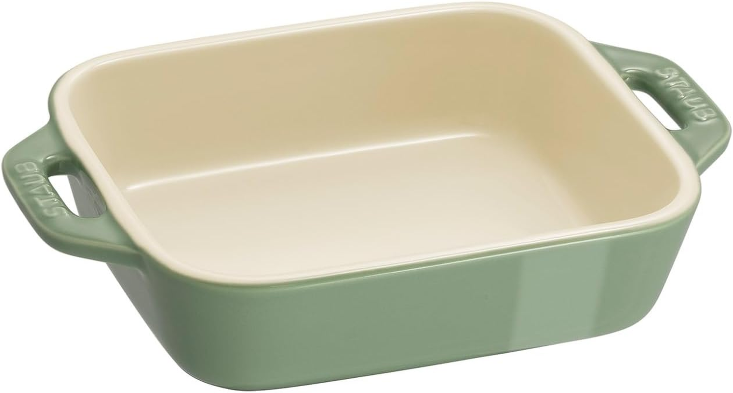 Staub Z1028-178 Rectangular Dish 7.9 Inches (20 Cm) Eucalyptus Ceramic Au Gratin Dish, Oven Safe and Microwave Safe image number 5