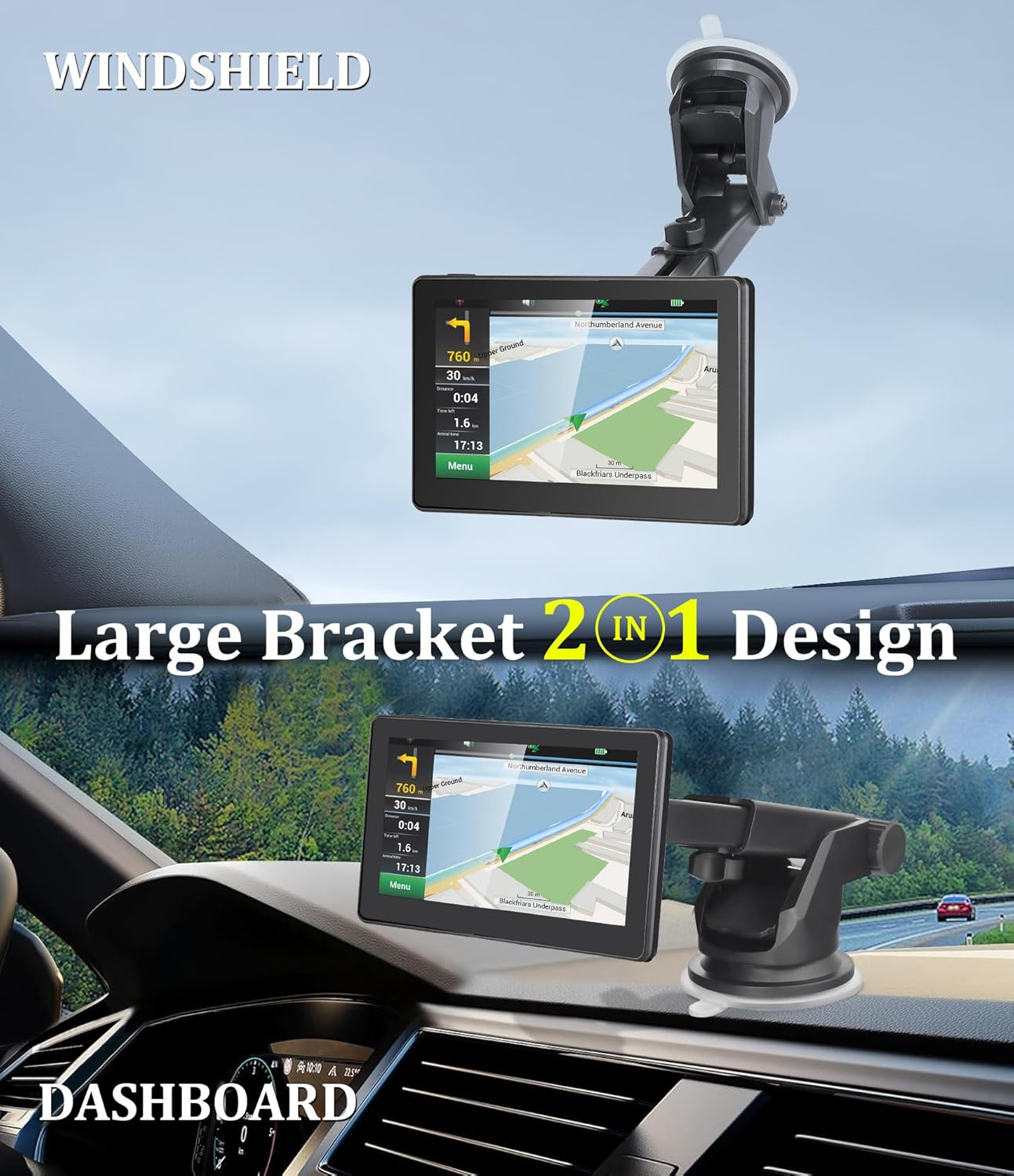 Carplay Mount, Carplay Screen Mount for Carpuride,Car Play Monitor Stand,Universal Dashboard Suction Cup Bracket for Apple Car Play,Portable Stereo Stand,Rear View Backup Camera Monitor Holder image number 5