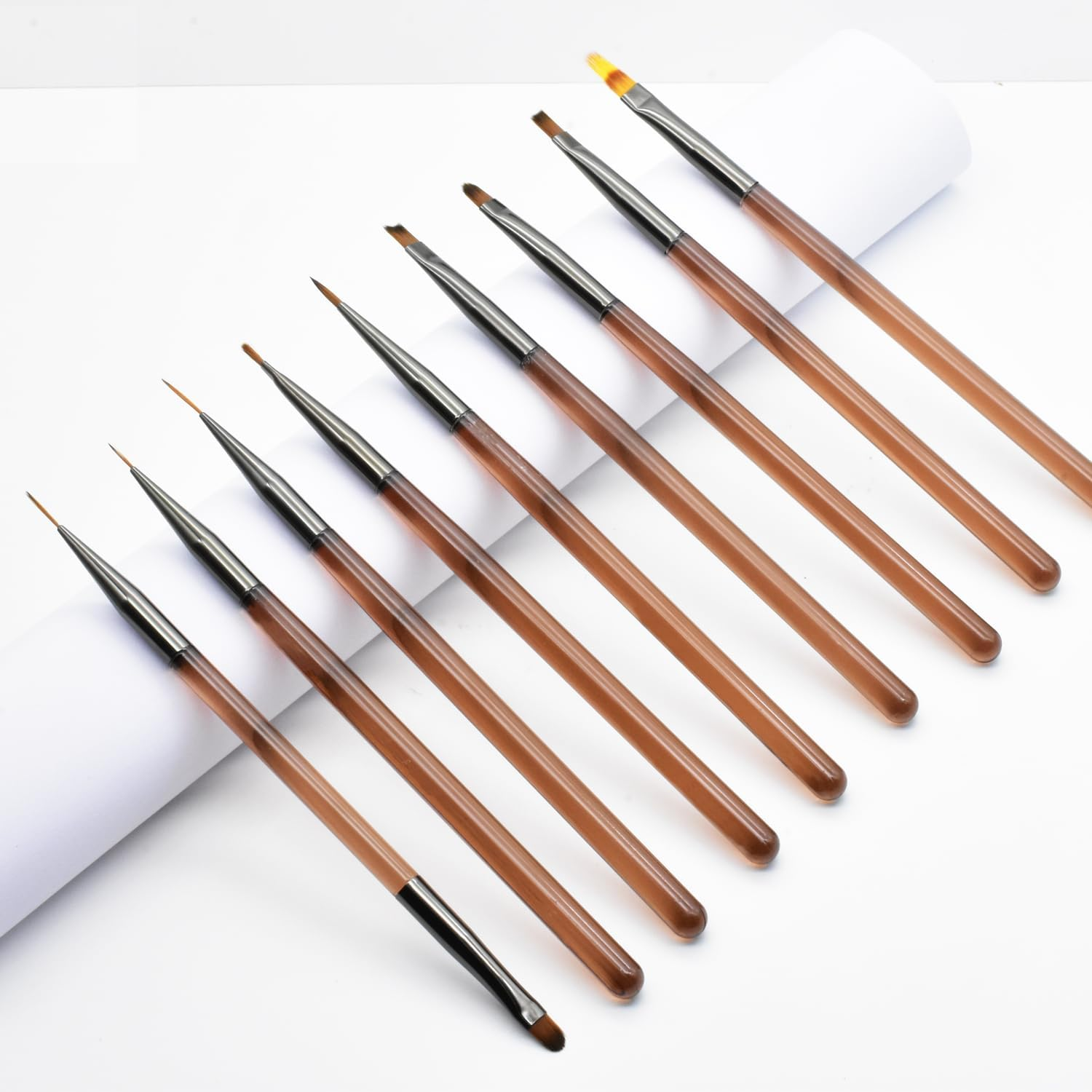 9-Piece Nail Art Brushes Set, Nail Design Tools Kit with Acrylic Nail Brush, Gel Brush, Nail Pen, Manicure Tools for Salon and Home Use, Suitable for Professionals and Beginners image number 1