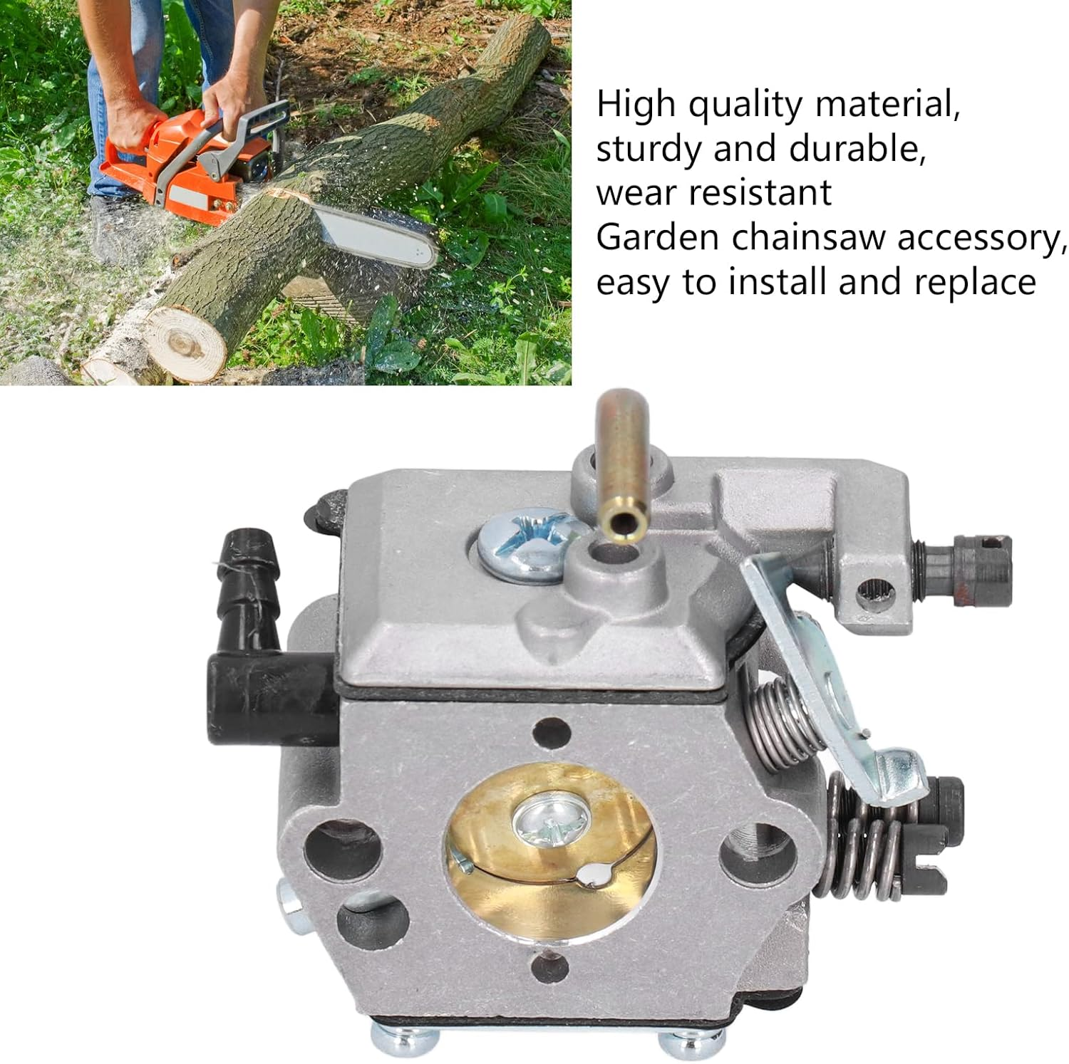 Carburetor for MS260 MS240 024 024AV, for WT-194 WT-194-1, for Tillotson HU-136A HS-136A, Chainsaw Parts Replace, Carburetor Air Filter Spark Plug Relief Valve Set image number 1