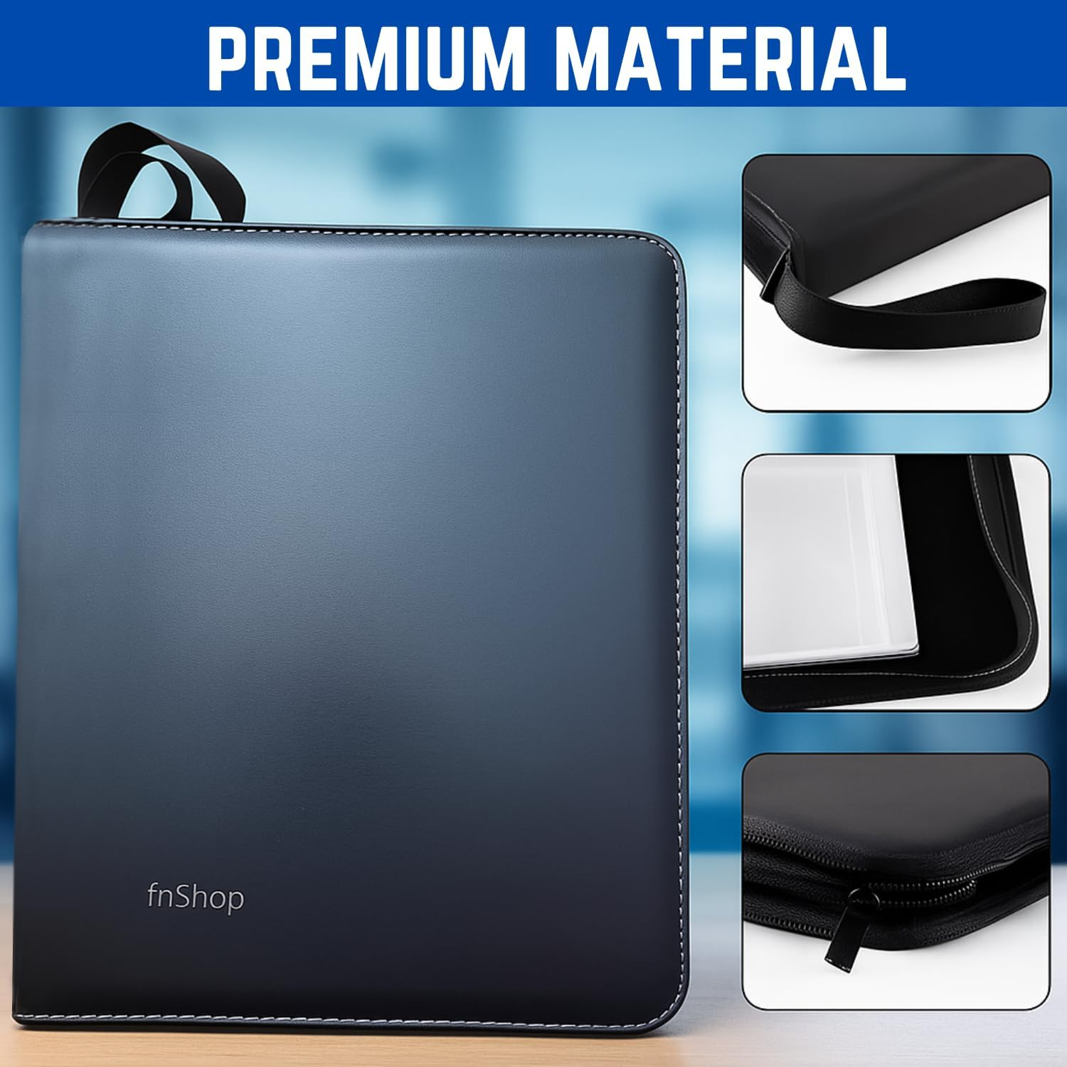 Trading Card Binder 9 Pocket Holds 540 Cards, 30 Double Side Loading Binder Sleeves, Premium Binder with Exo-Tec Material Folder/Album for Sport Card like Pokemon, TCG, MTG & Collectible Games image number 5