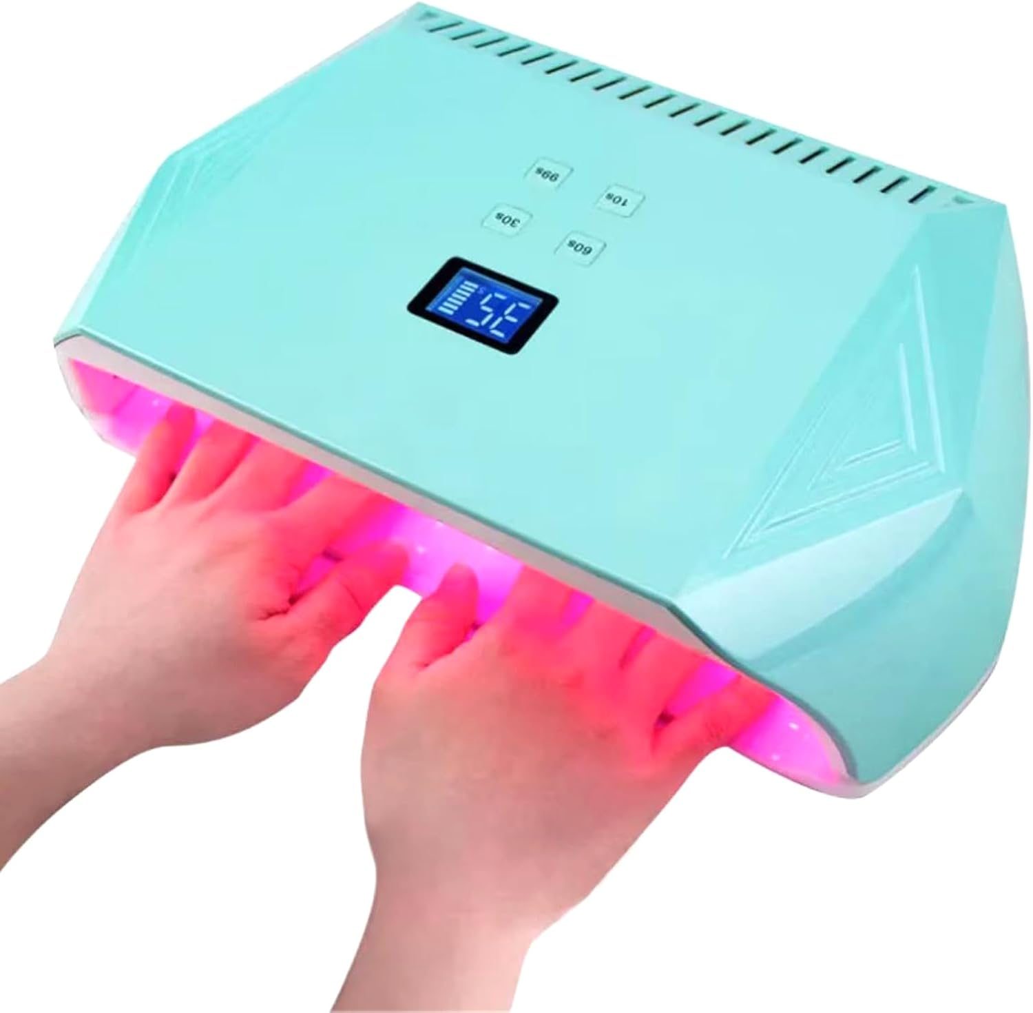 128W Rechargeable UV Led Nail Lamp, Professional Cordless Nail Dryer UV Light Nail Lamp for Gel Nails with Automatic Sensor/4 Timer Setting image number 1