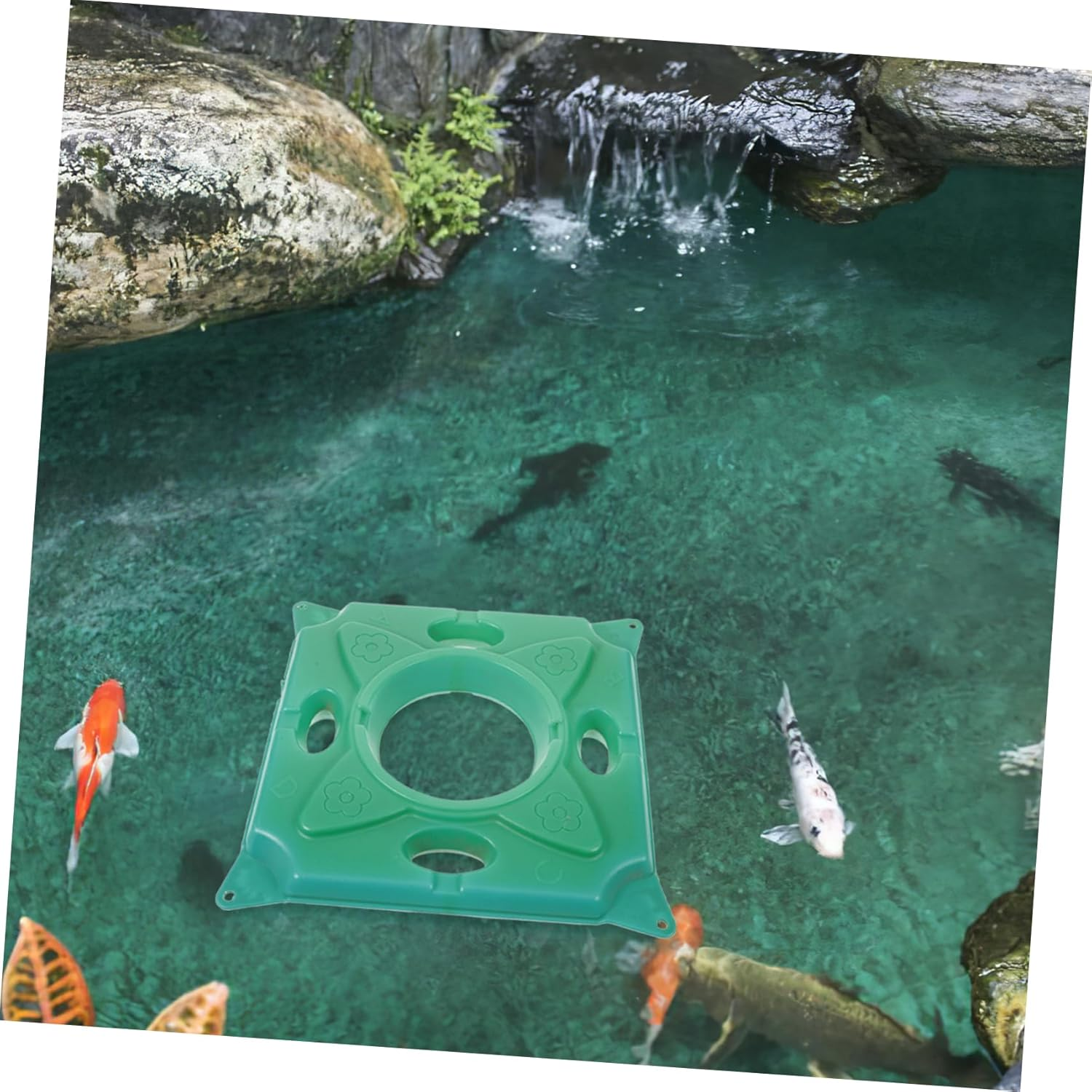 CIYODO Floating Plant Island Raft for Ponds Hydroponics Gardening Supply Artificial Eco Wetland Floating Island 33X33X5Cm for Aquatic Plants and Water Garden Landscaping image number 2