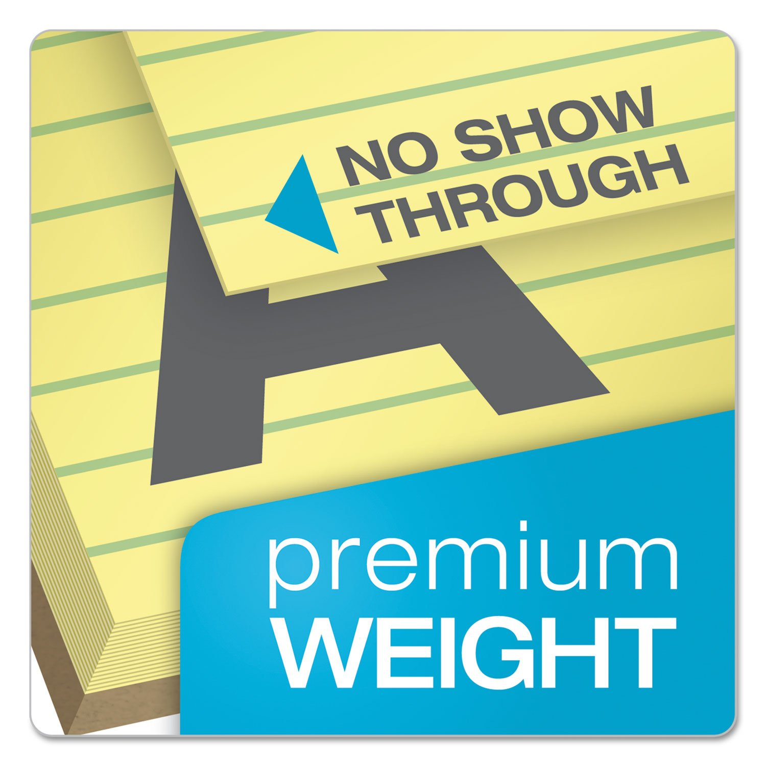 TOPS 63950 Docket Ruled Perforated Pads, 8 1/2 X 11 3/4, Canary, 50 Sheets (Pack of 12) image number 4