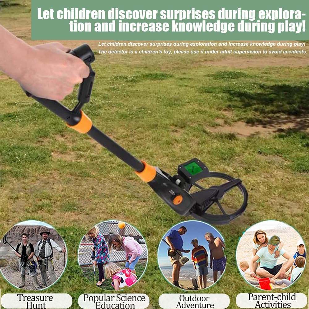 Children'S Metal Detector,Metal Detector with LCD Display,Treasure Finder,Underground Metal Detector,Multifunction Detector,For Beach,Exploration