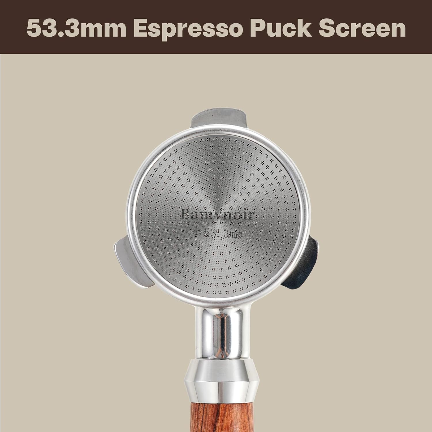 Bamynoir 2Packs Espresso Puck Screen,53.3Mm Puck Screen Compatible with Espresso Portafilter,Mesh Plate for Espresso Coffee Filter Basket,0.65Mm Thickness,150&Mu;m,Stainless Steel (53.3MM 2 Packs) image number 1