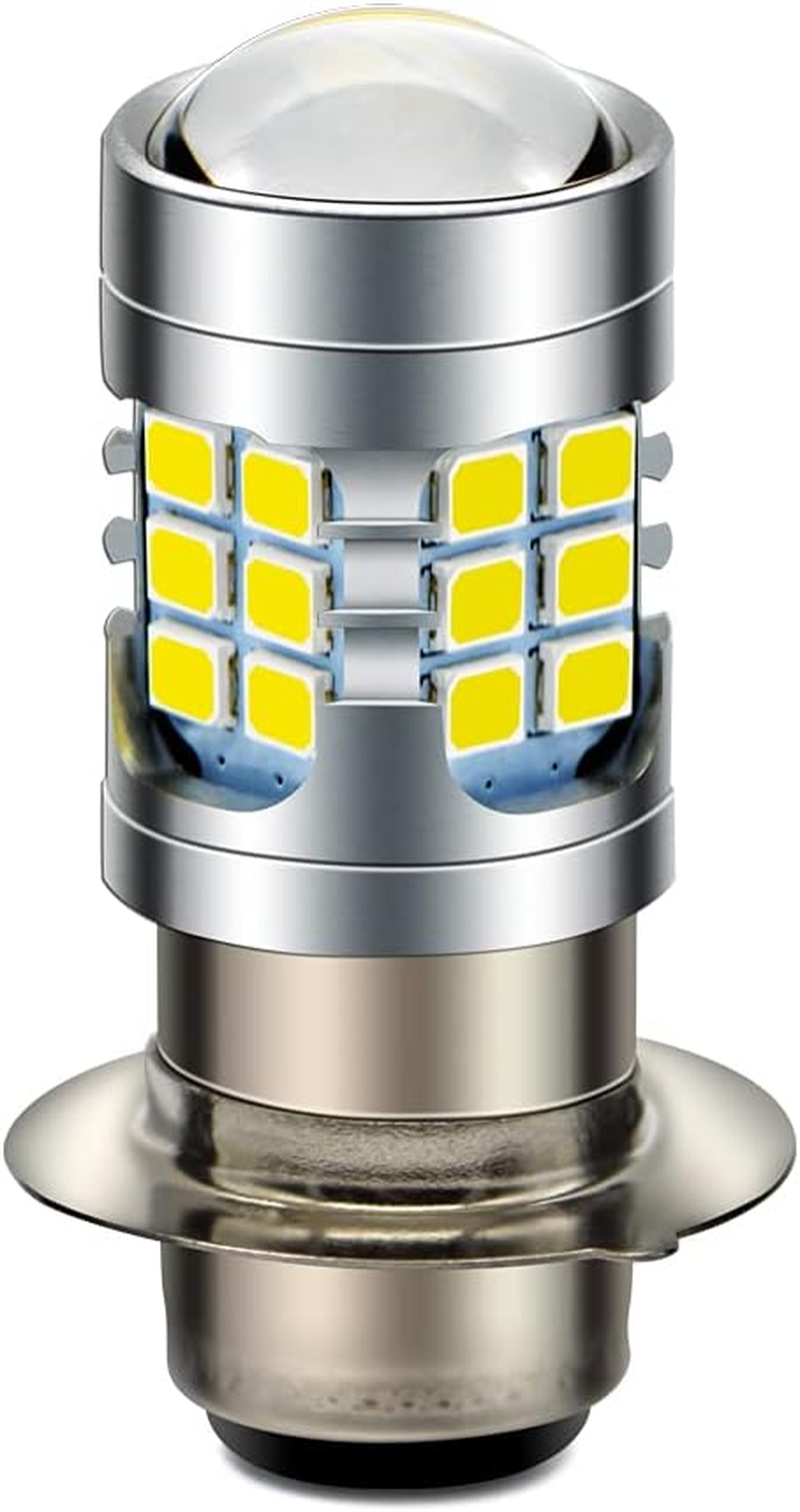 Ruiandsion H6M Light Bulb DC 6V P15D-25-1 Super Bright 2835 30SMD Chips P15D Motorcycle Light Bulb with High Low Beam,White image number 5