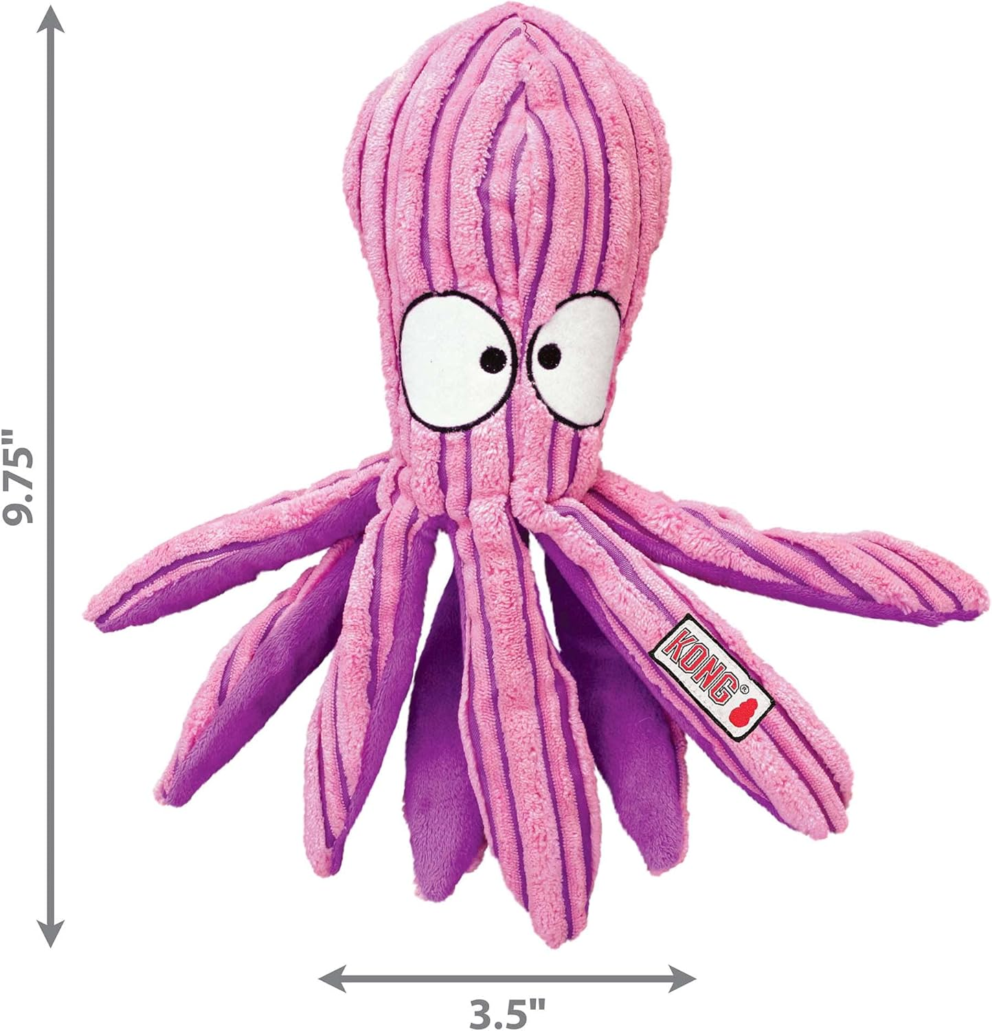 KONG - Cuteseas&trade; Octopus - Corduroy Plush Dog Toy - for Medium Dogs image number 2