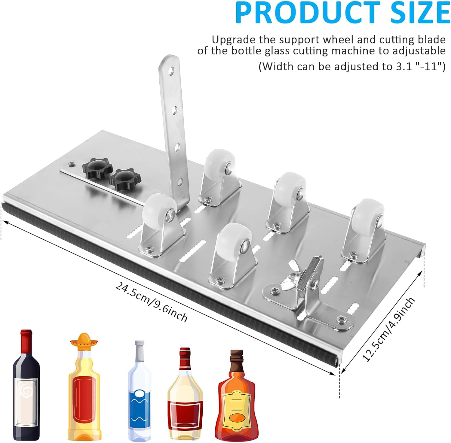 Glass Bottle Cutter Kit, DIY Glass Cutter for Bottles, Stainless Steel Bottle Cutter Tools for Various Shape Bottles,Professional Glass Bottle Cutting Machine for Bottles of Wine Beer Liquor Champagne image number 2