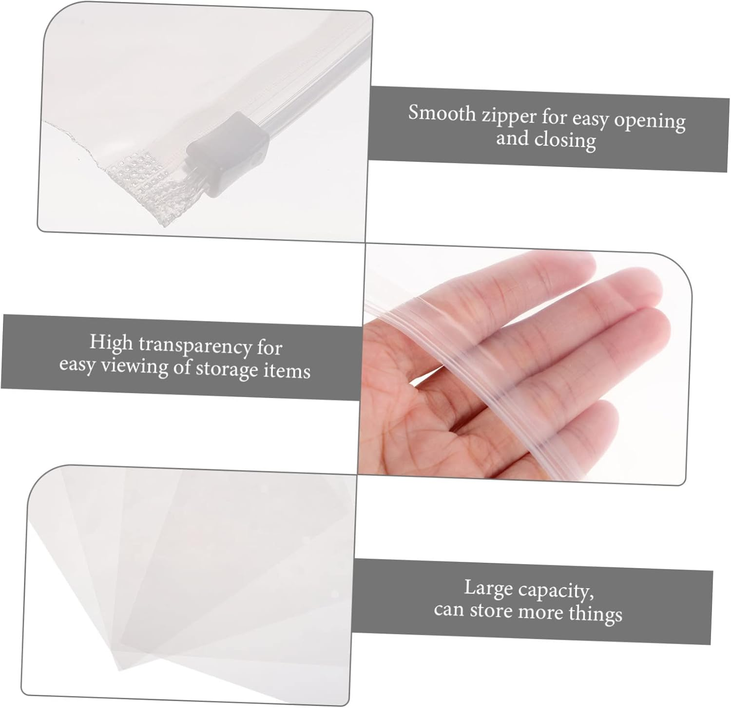 SHERCHPRY 100Pcs Clothes Pants Plastic Storage Bags Travel Storage Bags Packing Pouch for Travel Laundry Suitcase Clothing Organizer Seamless Sealed image number 6