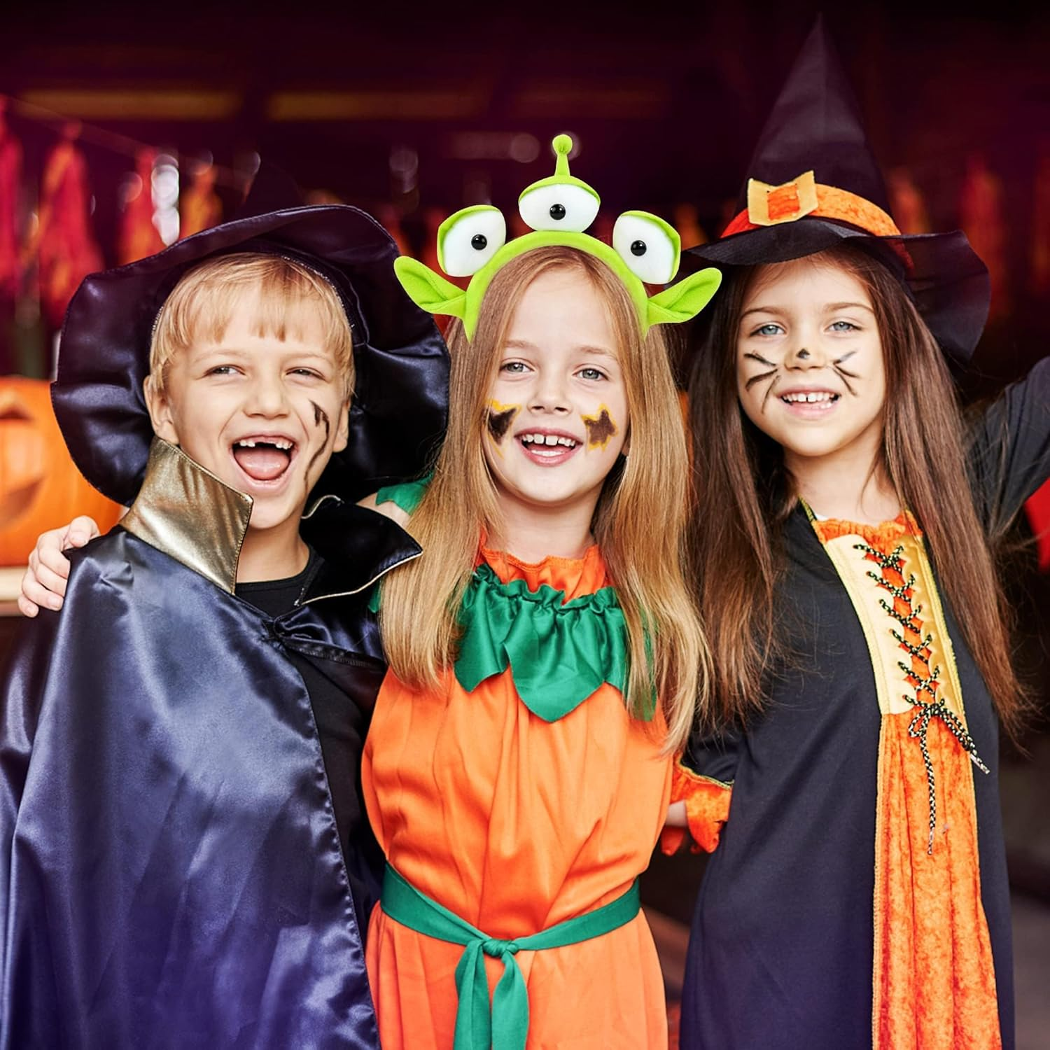 PKONEWNO Alien Headband Alien Consume Toy Stretchy Monster Headband Plush Eyeball Accessories for Toy Story Party Cosplay image number 1