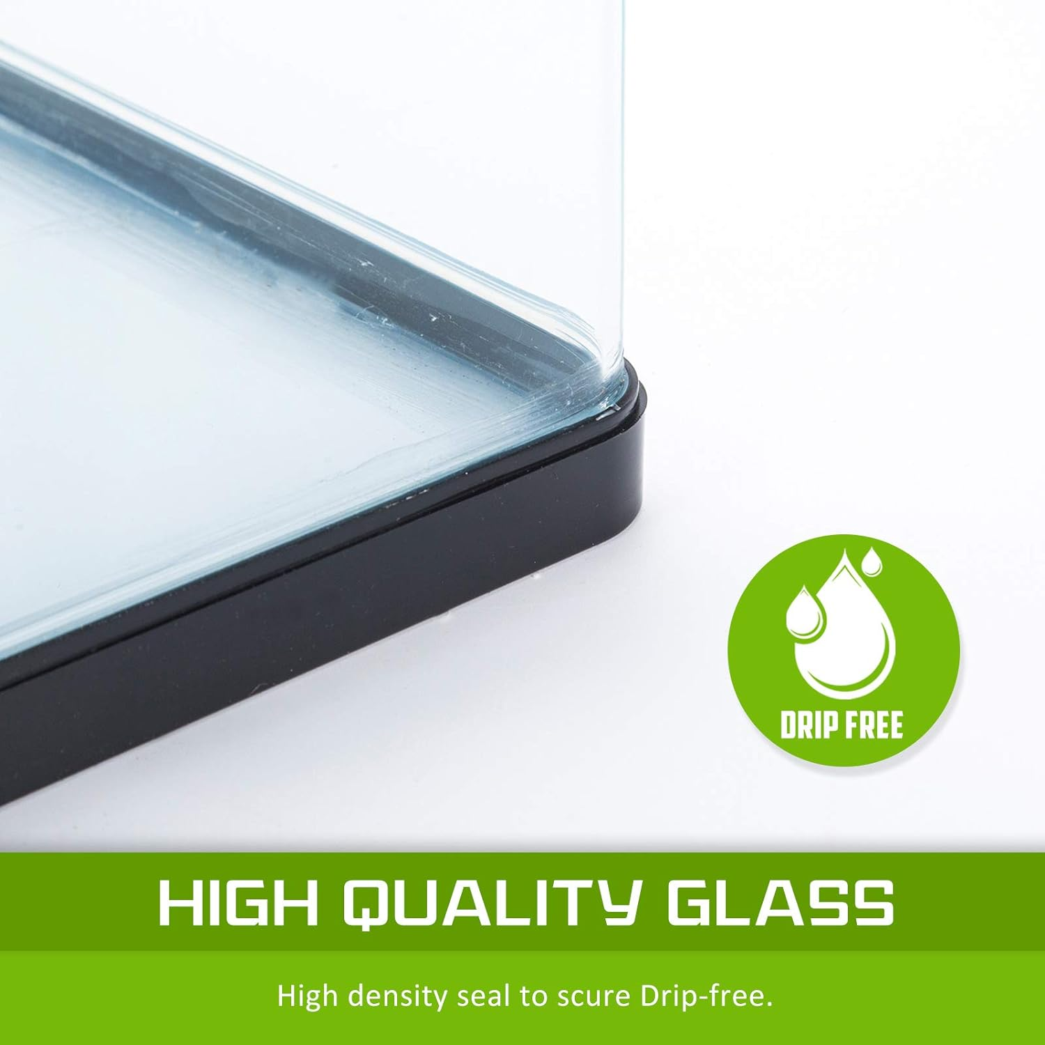 Dynamic Power 30L Curved Glass Aquarium Fish Tank with 5W RGB LED Light, 2.5W Filter Pump, Hinged Hood, Complete Filtration System, Freshwater & Saltwater Compatible image number 3