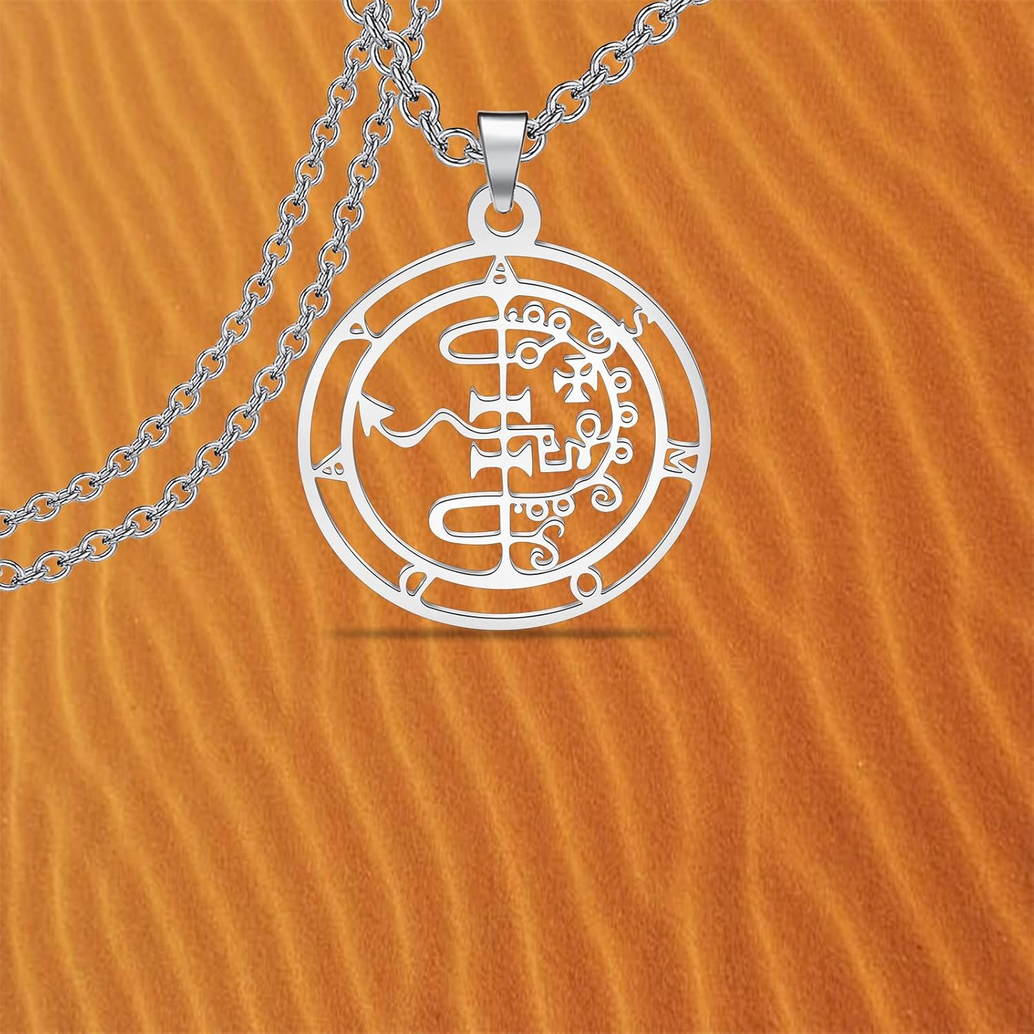 Lywjyb Birdgot Sigil of Asmoday Pendant Asmodai Asmodeus Medalion Necklace Occult Jewelry image number 1