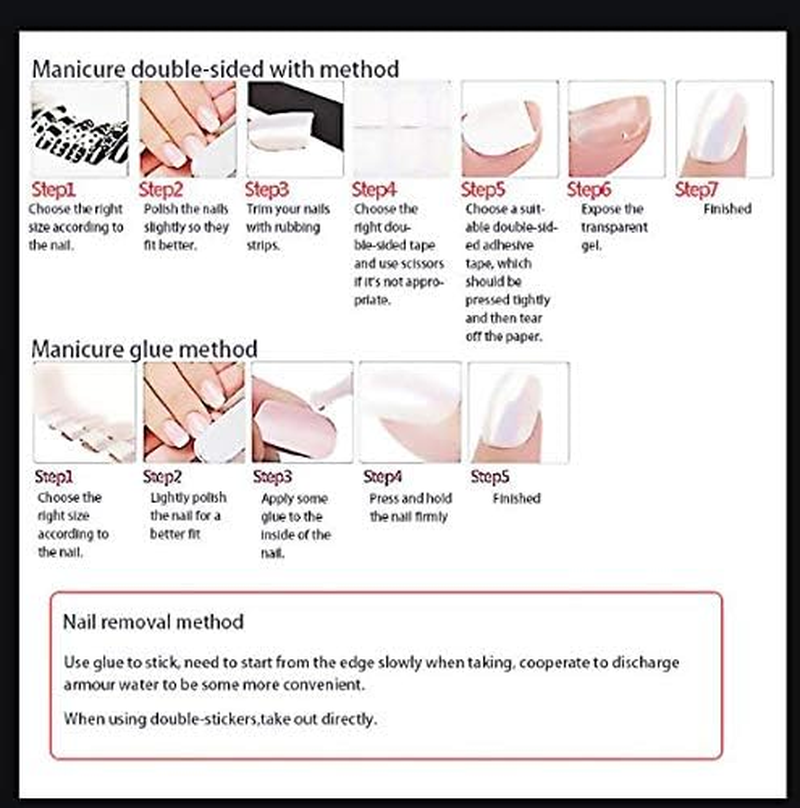 VIKSON INTERNATIONAL LIGHT Grey 24 Pcs Matte Finish round Tip Pre-Design French Manicure Full False Fake Nails