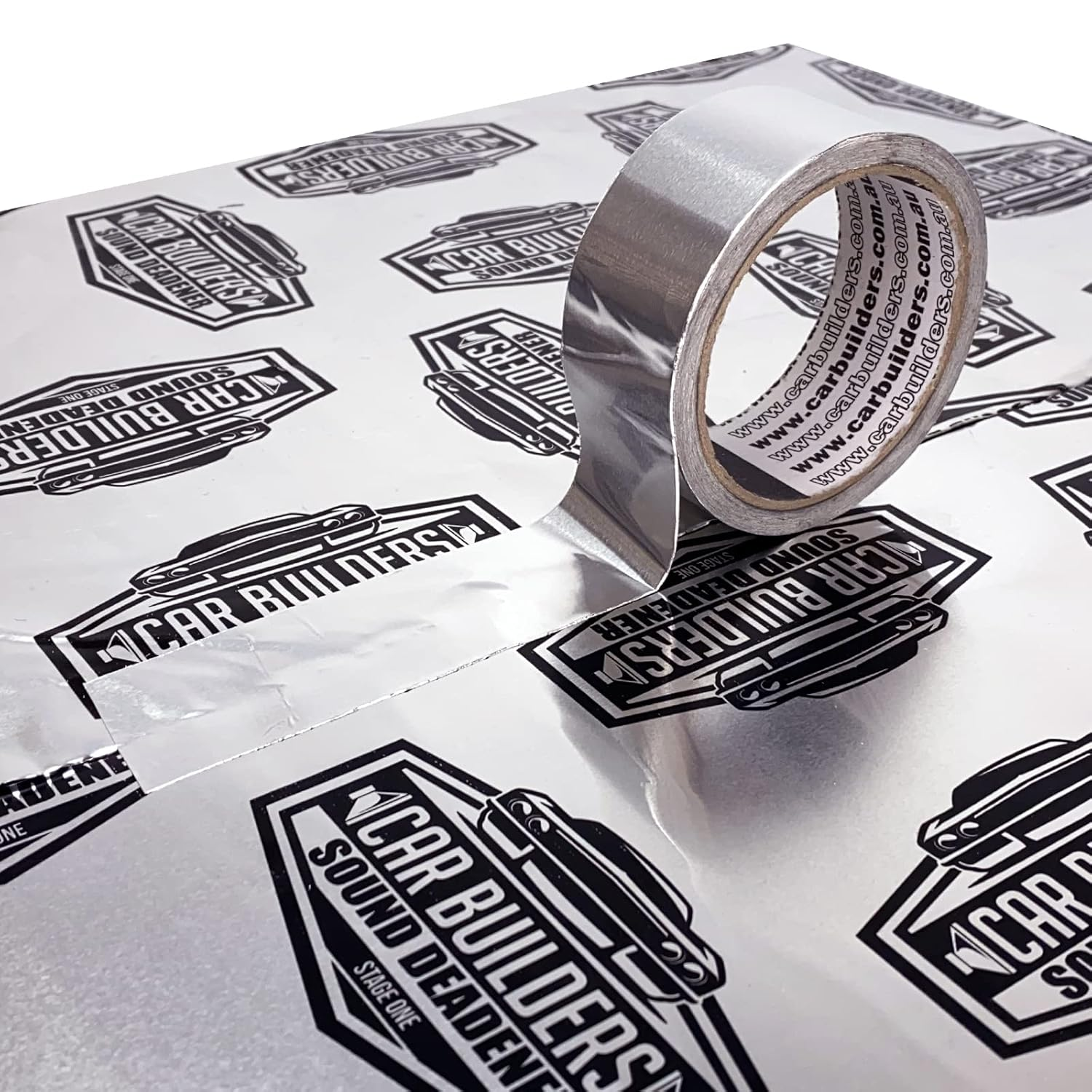 Car Builders Aluminium Foil Tape, Silver, 1 X 10M Roll (Pack of 2) image number 1