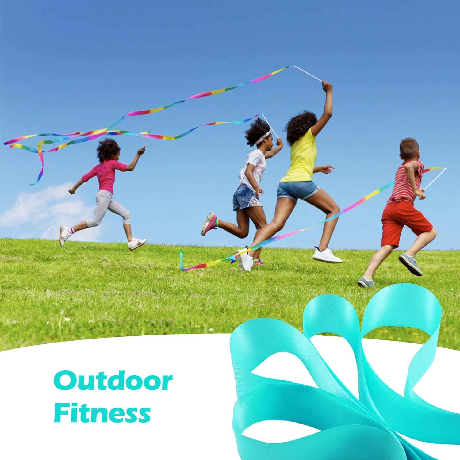 Niceup 14 PCS Dance Ribbons for Unicorn Rainbow Party Favors Decoration, Pastel Rainbow Ribbon Streamer Dancer Wands for Kids Ballet Gymnastics Birthday Party Goodie Bag Fillers image number 1