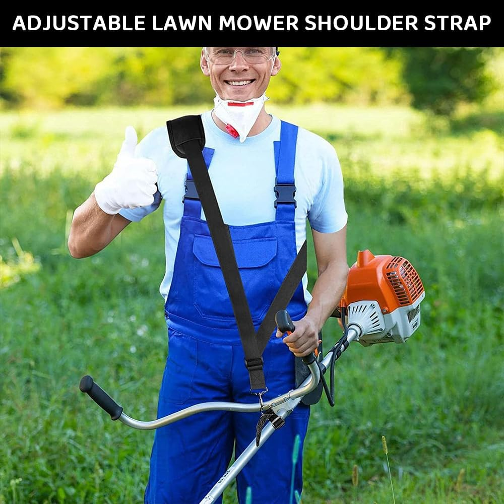 2 Pack Adjustable Shoulder Strap Harness for Weed Trimmers and Leaf Blowers, Heavy Duty Nylon Belt with Metal Buckle, Compatible with Multi-Head Systems image number 6