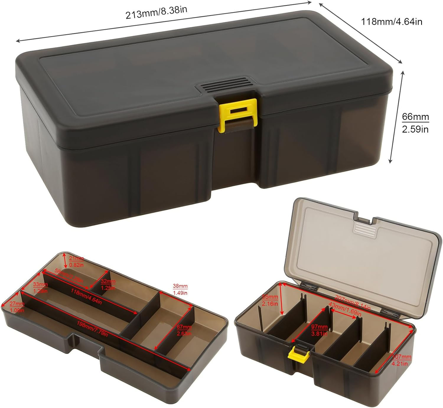 Origlam Tackle Box Organizer Fishing Tackle Tray, Tackle Boxes Tackle Utility Boxes, Fishing Tackle Storage Fishing Lure Boxes, Box Storage Containers image number 3