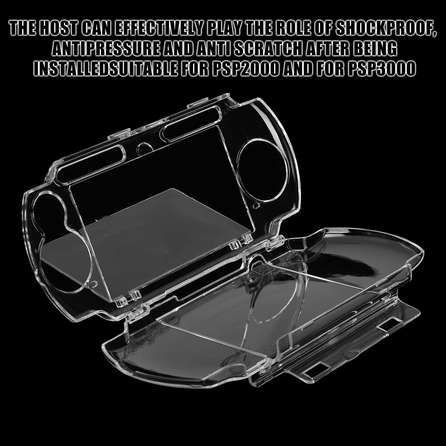 WEZCHUGHAOL Transparent Crystal Protective Case for 3000 Game Console - Shockproof & Scratch-Resistant Full Housing Cover with Movie Bracket image number 3