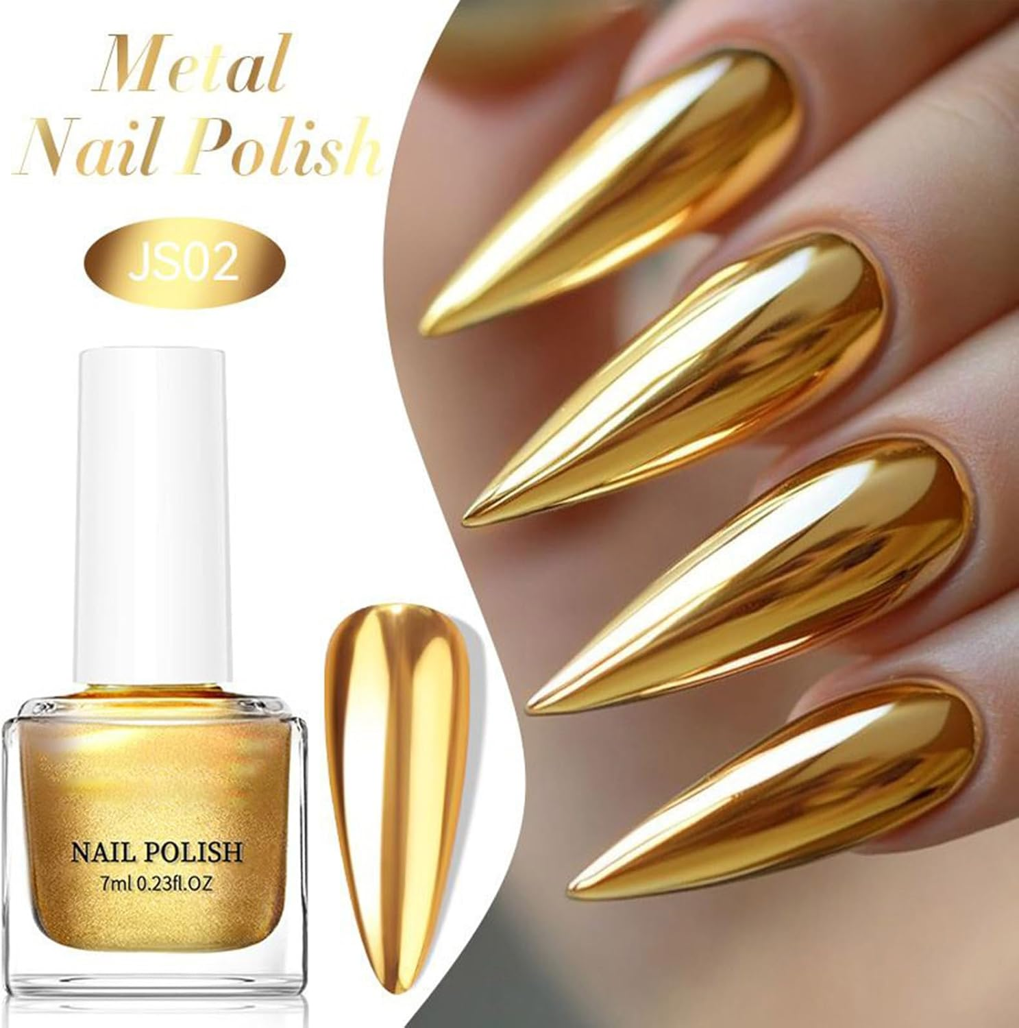 Mirror Nail Polish &ndash; Radiant Chrome Shade Set, Fast-Setting Liquid Glaze, Ultra-Reflective Style Accent, Color-Intense Fingertip Lacquer | for Manicure Creations Fashion Gatherings Festive Evenings Tr image number 6