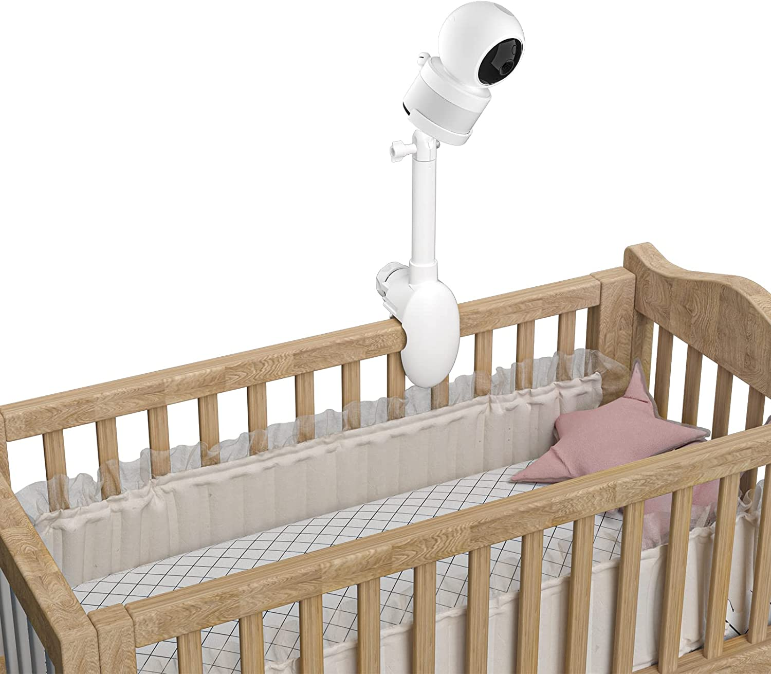 HOLACA Baby Monitor Mount for Vtech VM5463/RM5764HD/RM5864HD/RM7764HD/BM3800/BM4700/BM5600/BM5700 Baby Monitor Universal Crib Bracket Holder image number 2