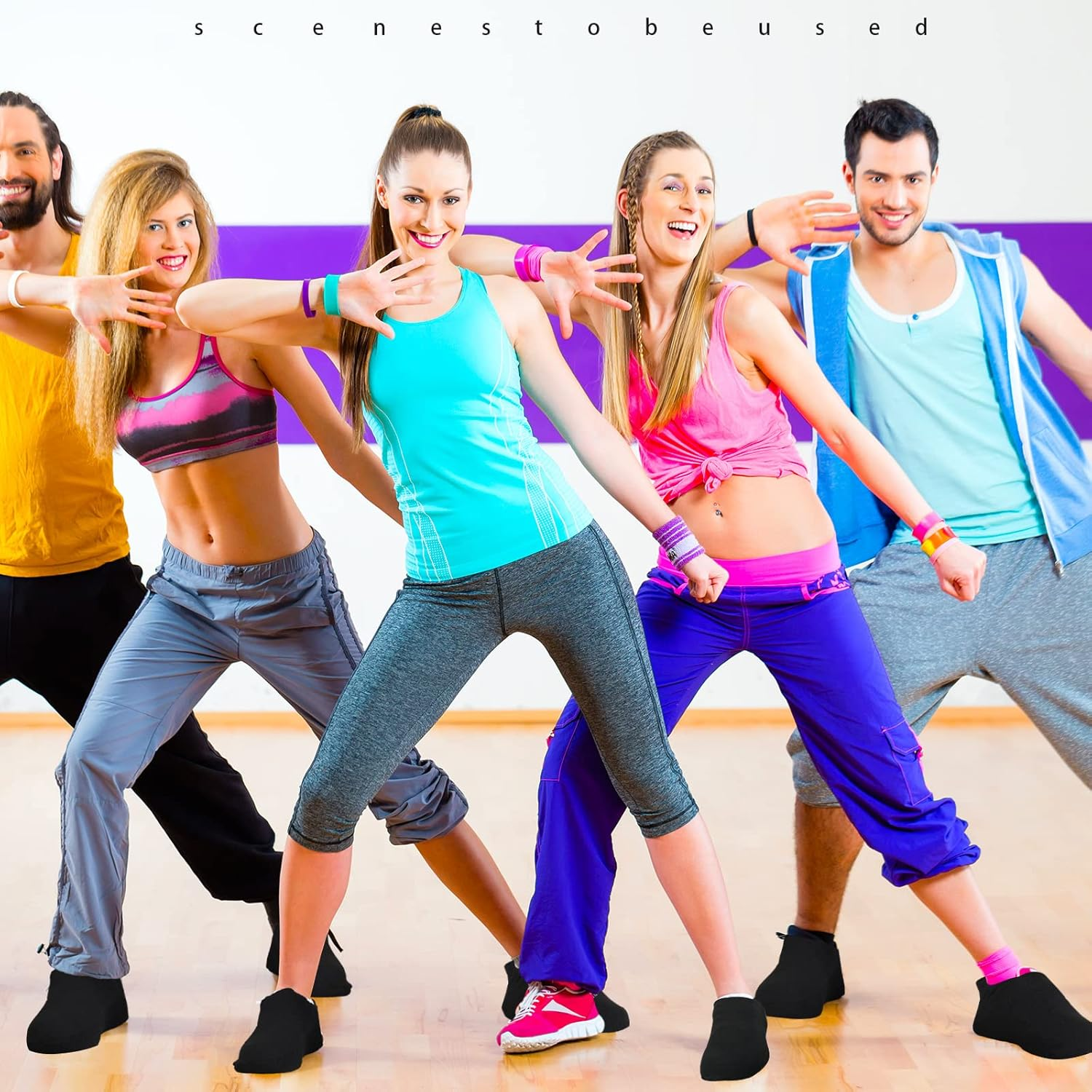 Handepo Dance Shoe Covers Sports Socks for Carpet Floors Women'S Yoga Socks for Dancing Ballet Outdoors image number 6