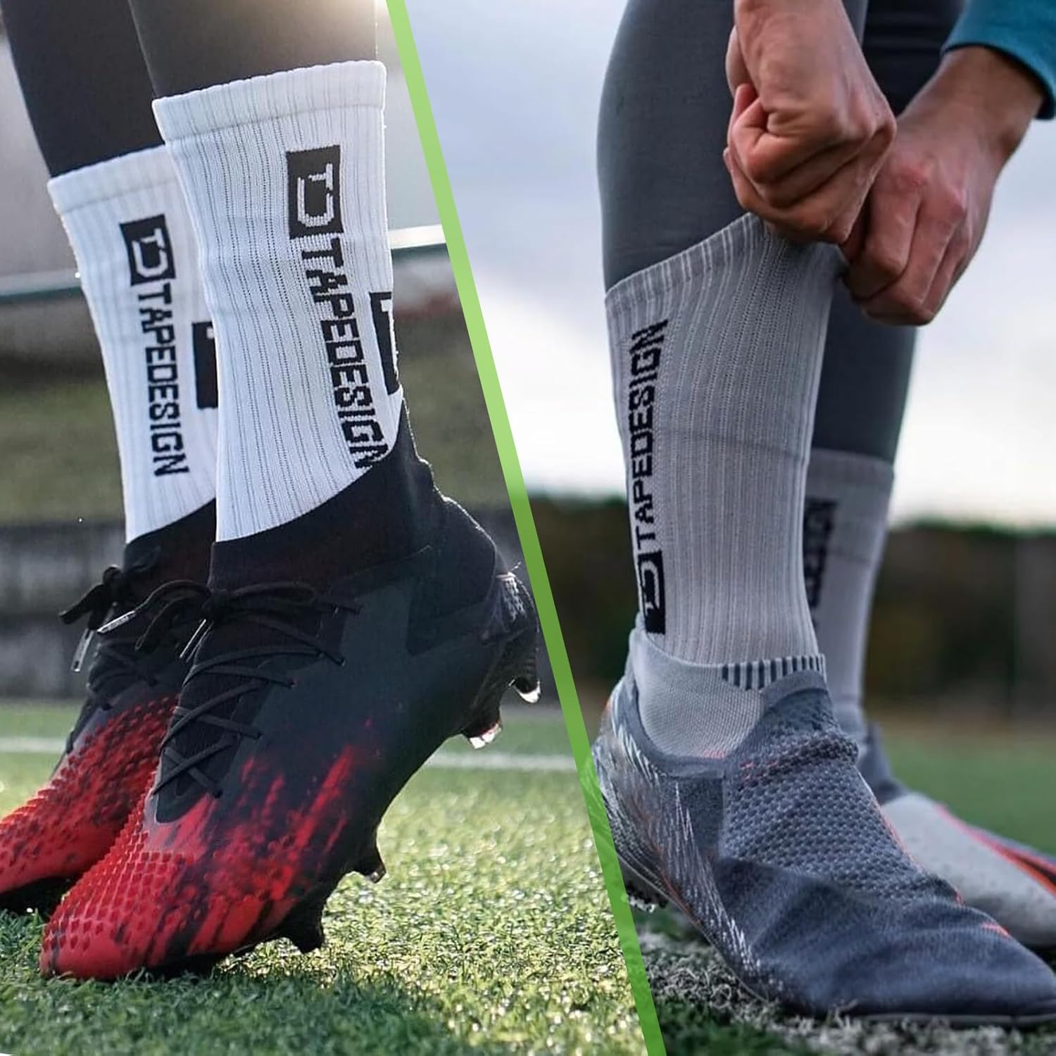 3 Pairs Anti-Slip Football Socks for Soccer Athletes, Soft & Comfortable Silicone Dot Grip Bottom Mesh Breathable Sports Socks for Matches image number 3