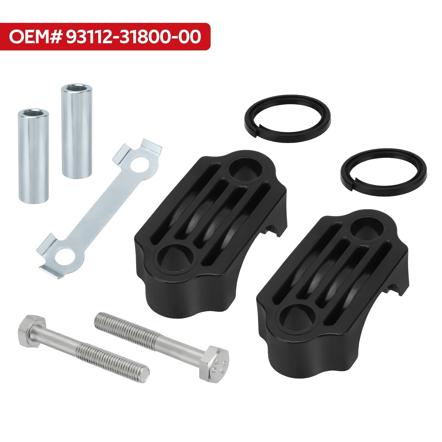 JAVIK Steering Stem Bushing Seal Rebuild Kit Fit for Yamaha YFZ450 Big Bear 400 YFM400 Wolverine 450 Grizzly 550 350 450 700 Raptor 700, OEM# 93112-31800-00 image number 3