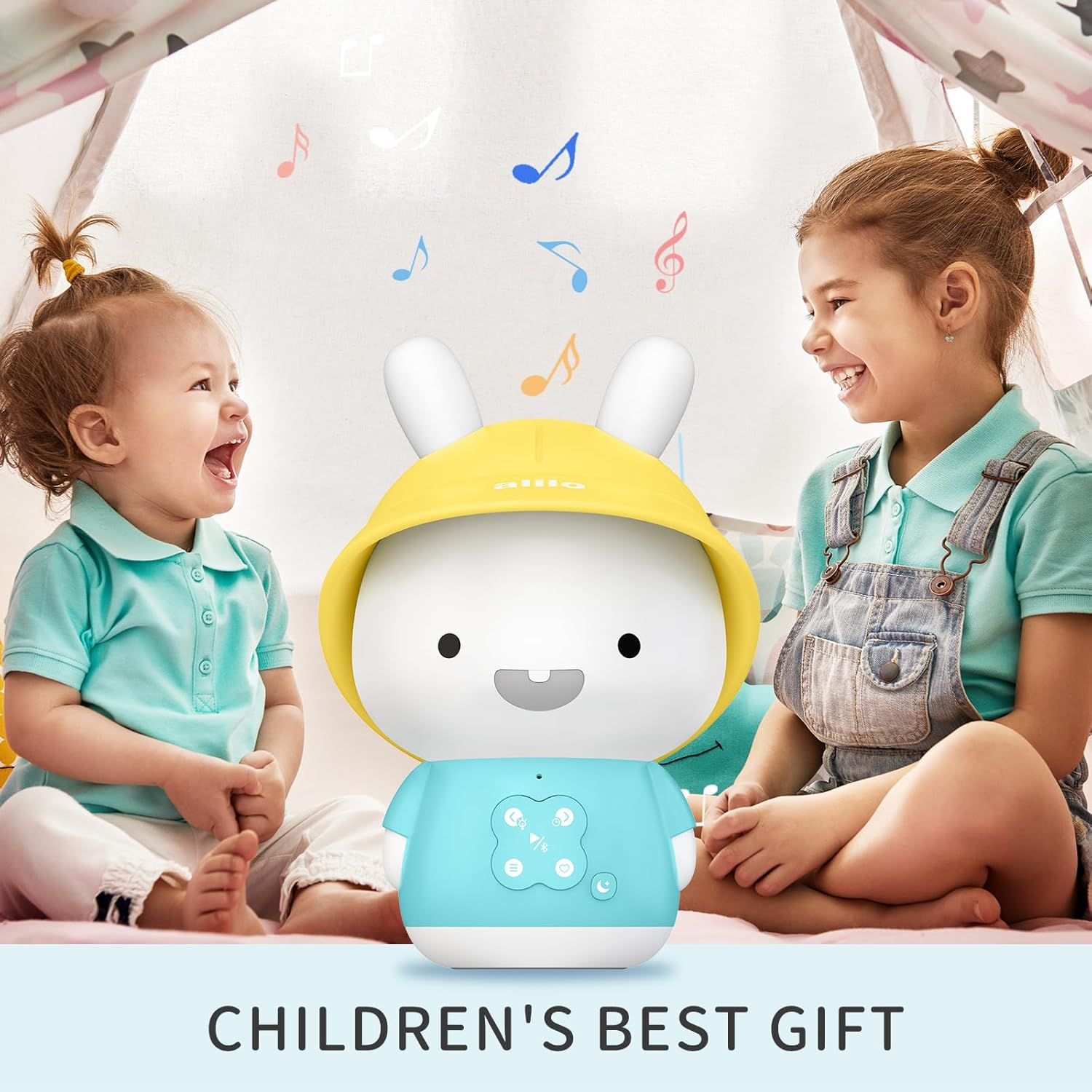 Alilo Baby Bunny G9S+ Interactive Music/Story Player for Baby and Kids - Includes White Noise Sound, Nightlight, Sleep Soother All-In-One (Blue) image number 5