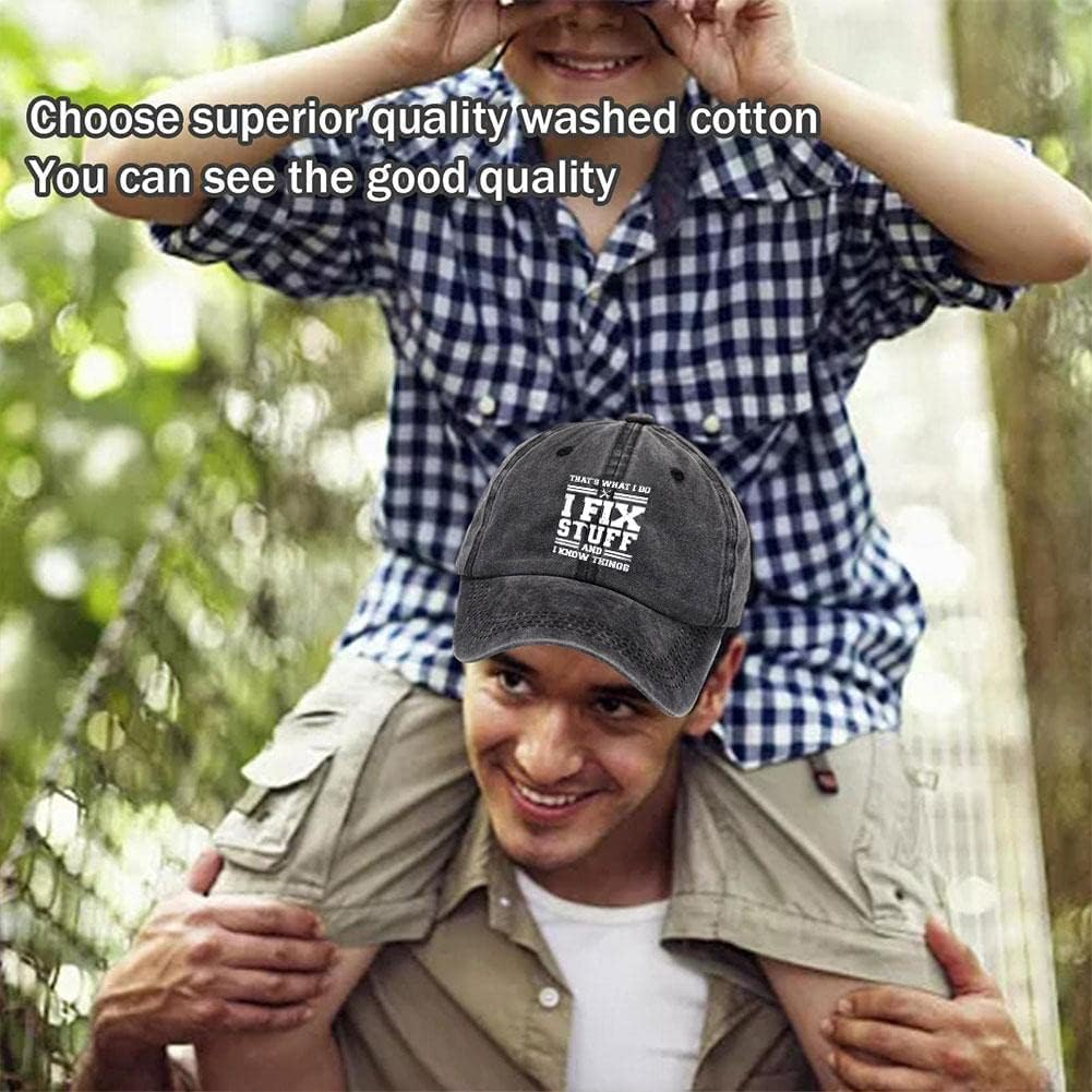 Oimzzr That'S Whats I Do I F Stuff and I Know Things Baseball Caps for Men Adjustable Strapback S Green 1 image number 3