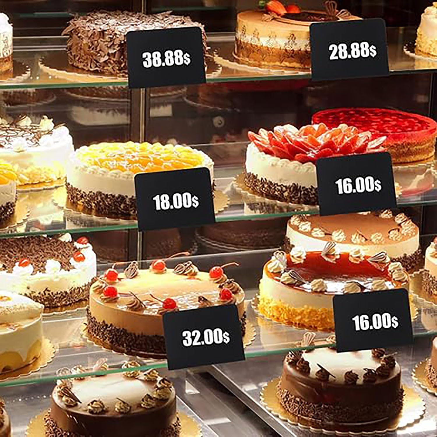 Yqkangzhu 20Pcs Mini Chalkboard Signs for Food, L-Shaped Chalkboard Signs, Reusable Tabletop Chalkboard Labels, Message Board Signs, Buffet Chalkboard Tags for Wedding, Birthday, Party, Bakery, Retail image number 3