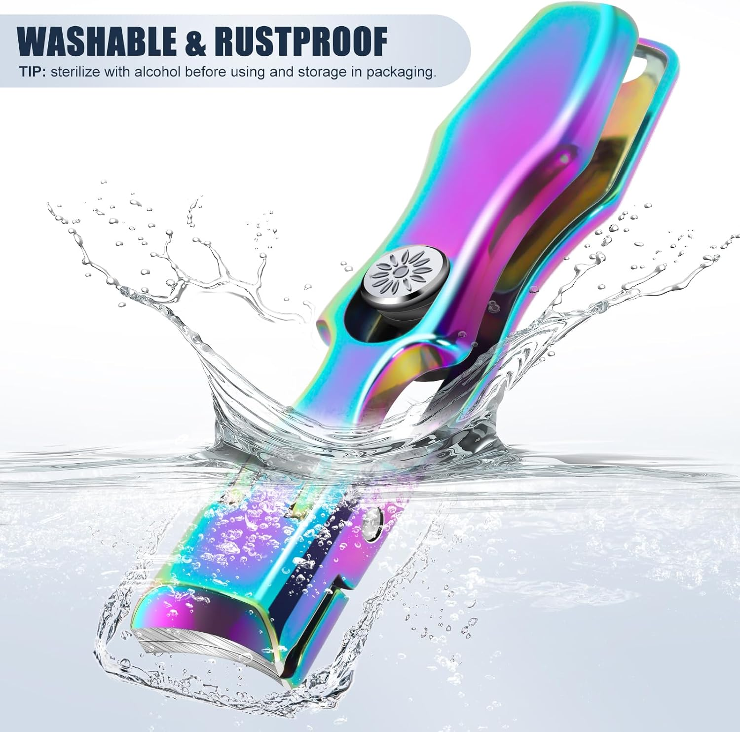 Stocking Stuffers for Men, Upgrade Colorful Wide Jaw Nail Clippers with Catcher - New Toenail Clippers for Men Seniors Thick Nail, Anti-Splash Ultra Sharp Christmas Xmas Presents Gifts for Adults image number 6
