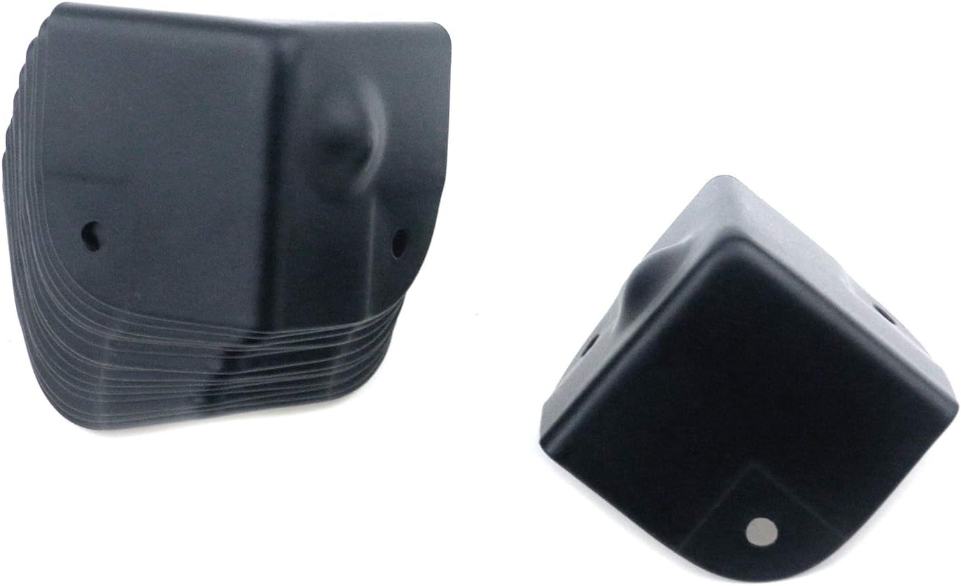 MY MIRONEY 1.57" Metal Corner Protectors Black Cabinets Speaker Corner Edge Protectors Case Box Cabinet Corner Protectors Guards with Screws Pack of 16 image number 2