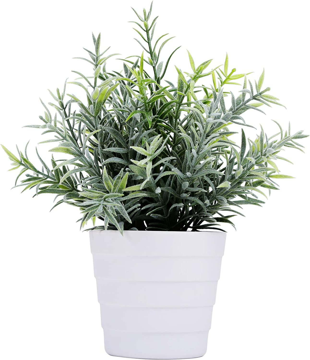 Meneco Artificial Plant for Decor - Small Faux Plant Potted Indoor Plant Artificial Potted Plant Decor for Home and Office (Rosemary Green) image number 5