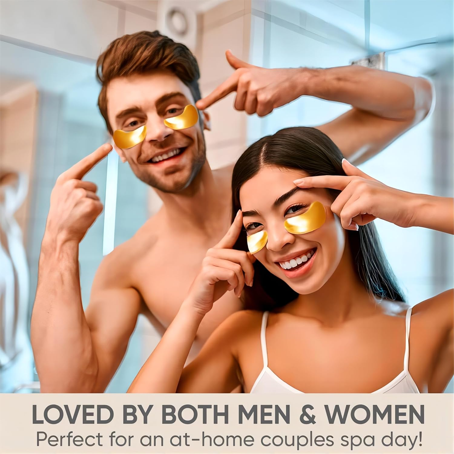 24K Gold Eye Mask, 20 Pairs Eye Patches, Collagen under Eye Mask, Wrinkle Patches for Dark Circle Puffiness, Refresh, Revitalizing, Travel, Self Care Gifts for Women image number 2