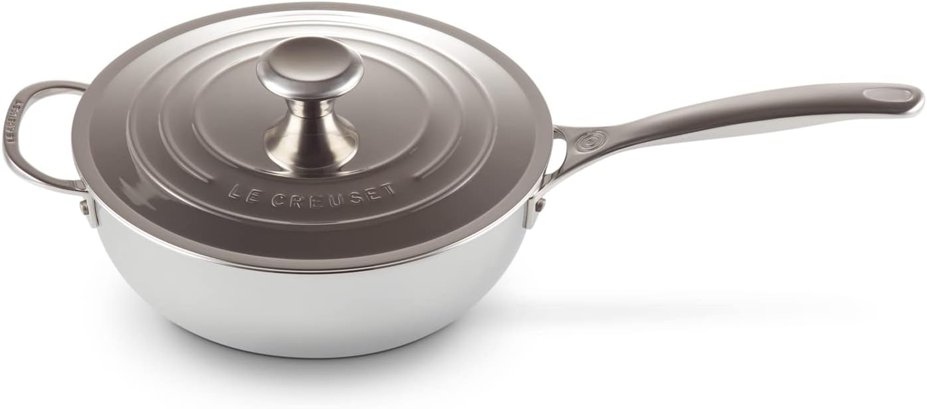 Le Creuset Signature European 3 Ply Stainless Steel 24Cm Chef Pan with Nonstick Coating Includes Lid image number 2