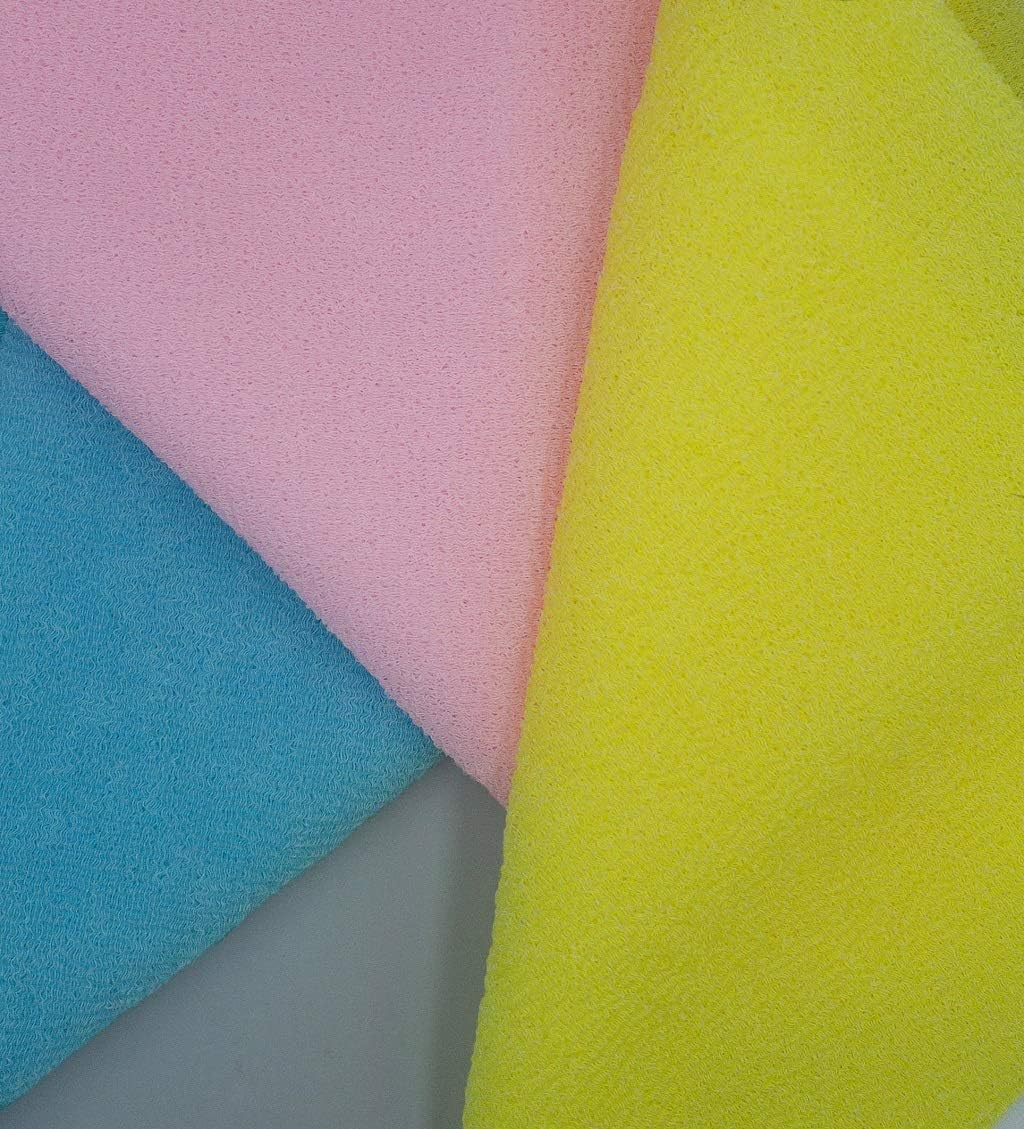 Exfoliating Bath Cloth Exfoliating Nylon Bath Towel with Deep Clean Beauty Washcloth Loofah Exfoliating Body Scrub Back Scrubber Bath Wash Towel(3 Pack) image number 6