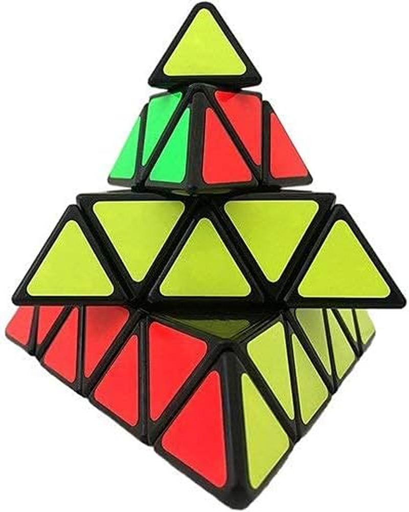 Willking Pyramid Speed Cube 4X4 Pyraminx Puzzle Triangle Twist Magic Cube Black image number 1