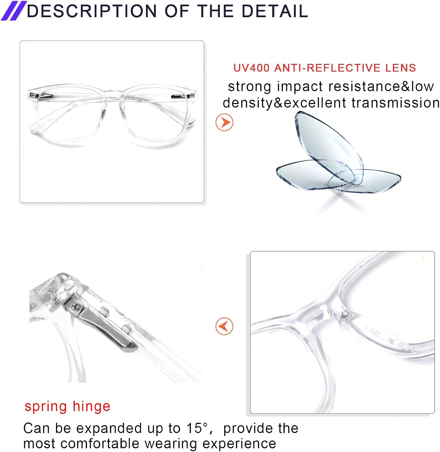 SIGVAN Progressive Multifocal Computer Glasses Women Men Blue Light Blocking Reading Glasses Spring Hinge Readers image number 6