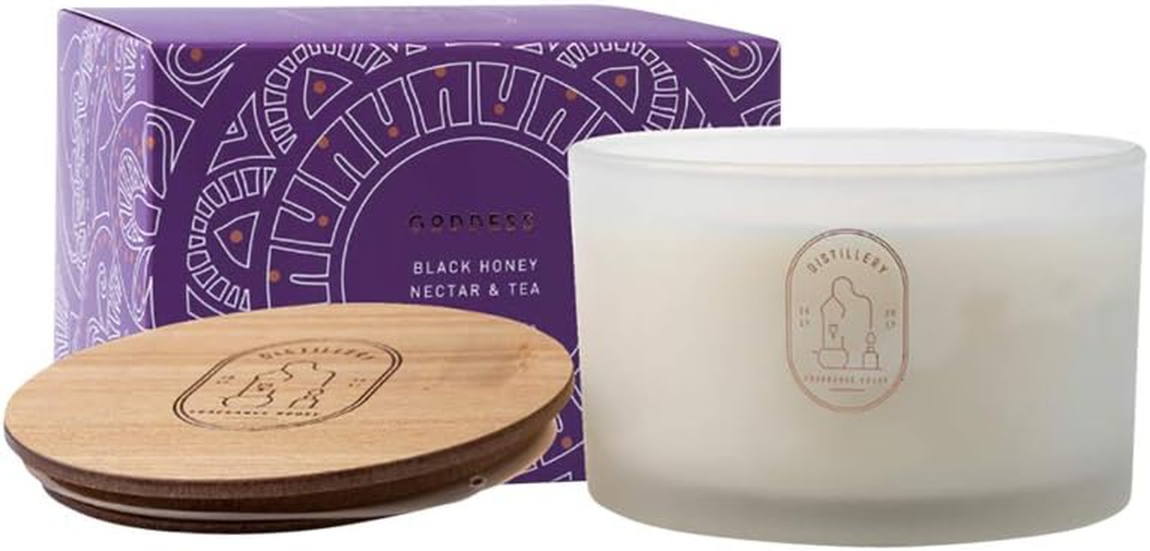 Distillery Goddess Black Honey Nectar Tea Soy Candle 450 G, 450 Grams