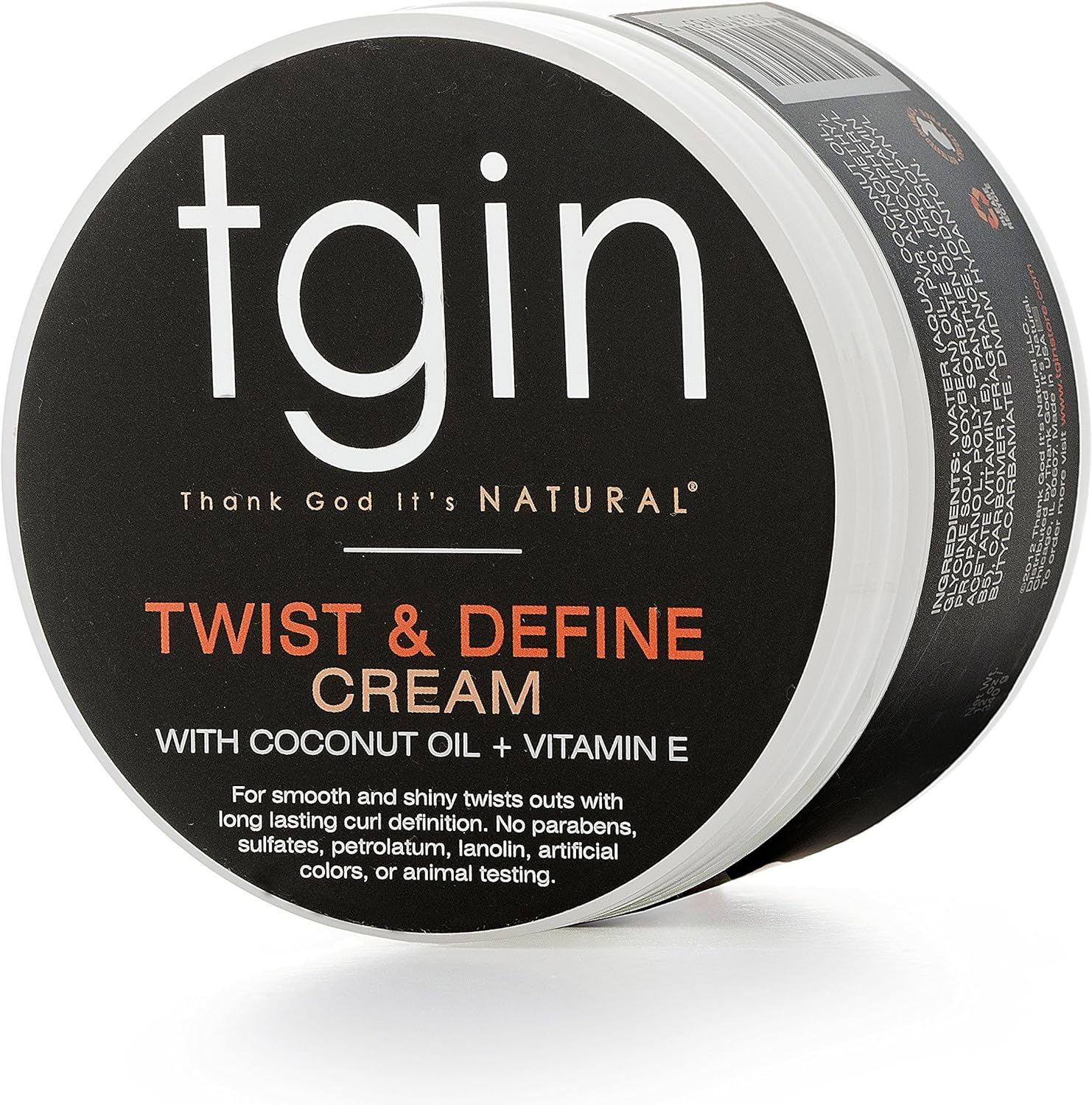 Thank God It'S Natural Tgin Twist and Define Cream, Hair Styling Cream - 12 Oz, Curly Hair - Paraben Free