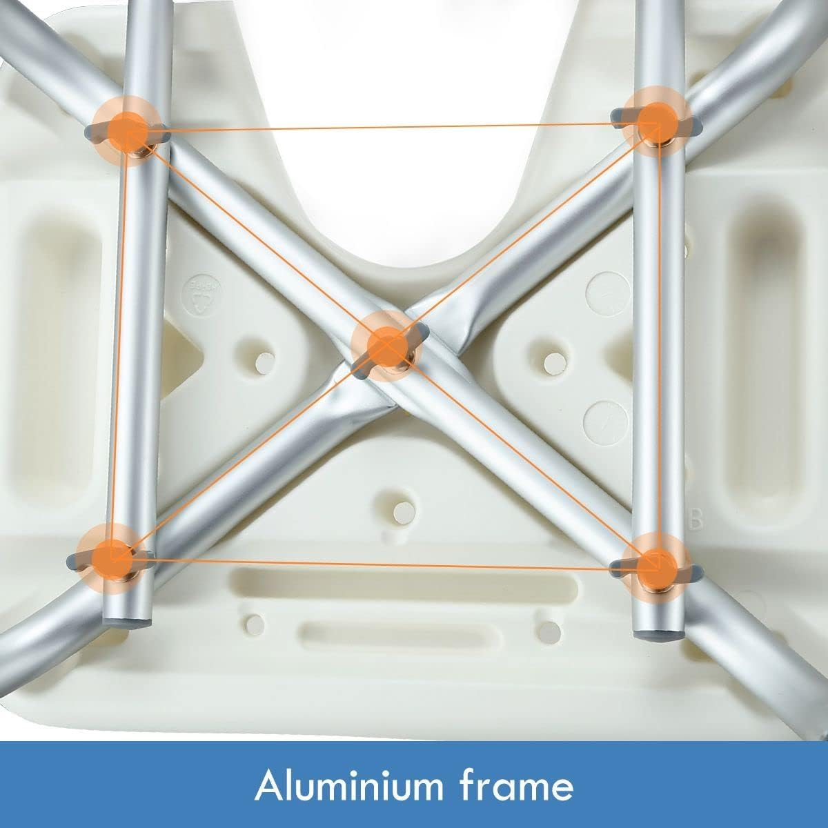 Medical Shower Chair Adjustable Bathtub Tub Bench Bath Seat Shower Stool with Back and Armrests Bathroom for Pregnant Elderly Seniors image number 3