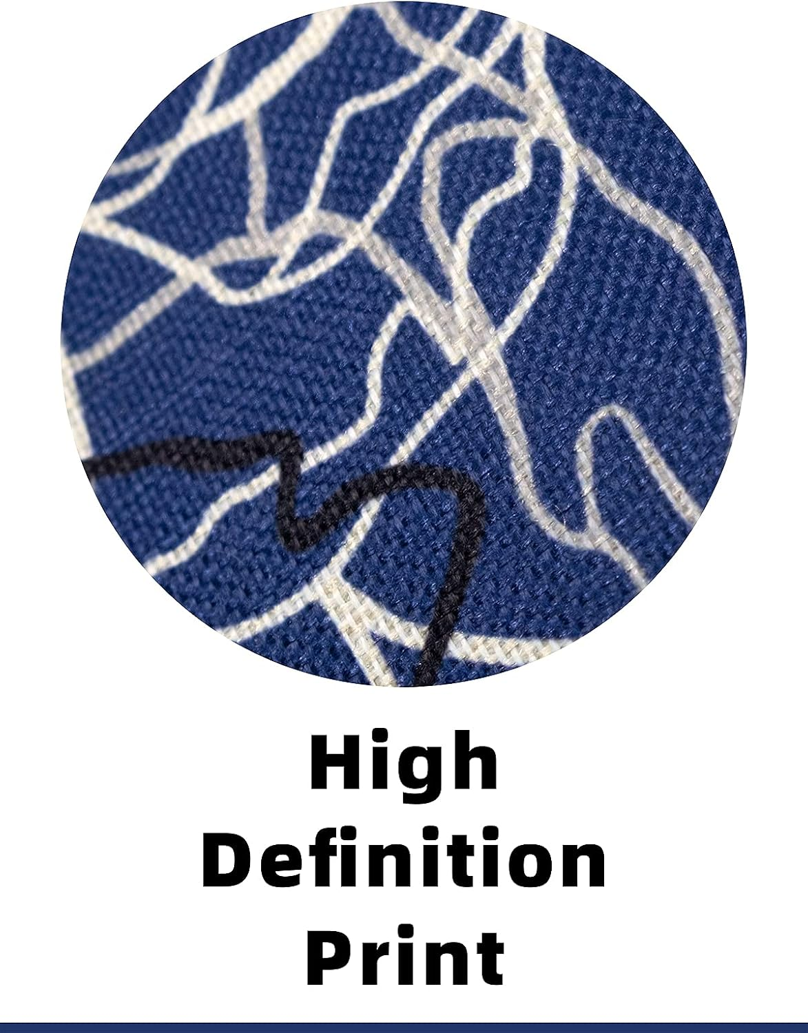 COLORPAPA Blue Pillow Covers 18X18 Set of 4 Grey Decorative Throw Pillow Cover for Couch Modern Daisy Pillows Case for Living Room Cushion Bed Outdoor Navy Blue and Gray Home Decor image number 2