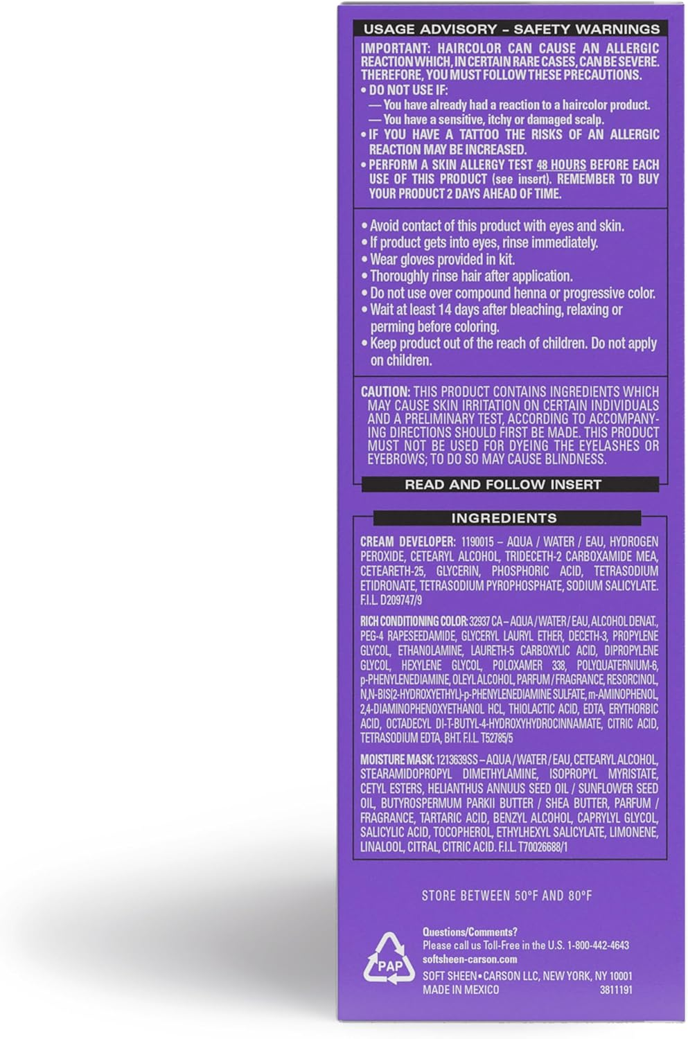 Softsheen-Carson Dark and Lovely Fade Resist Rich Conditioning Color, Jet Black 371 image number 5