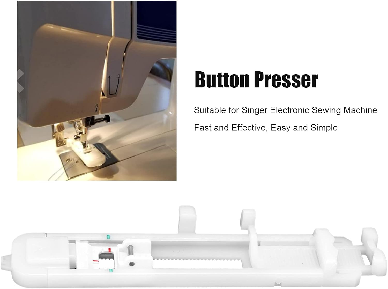 One‑Step Buttonhole Presser Foot Household Sewing Accessories with 1 Step Keyhole Function for Brother Multifunctional Machine Sewing Machine image number 6