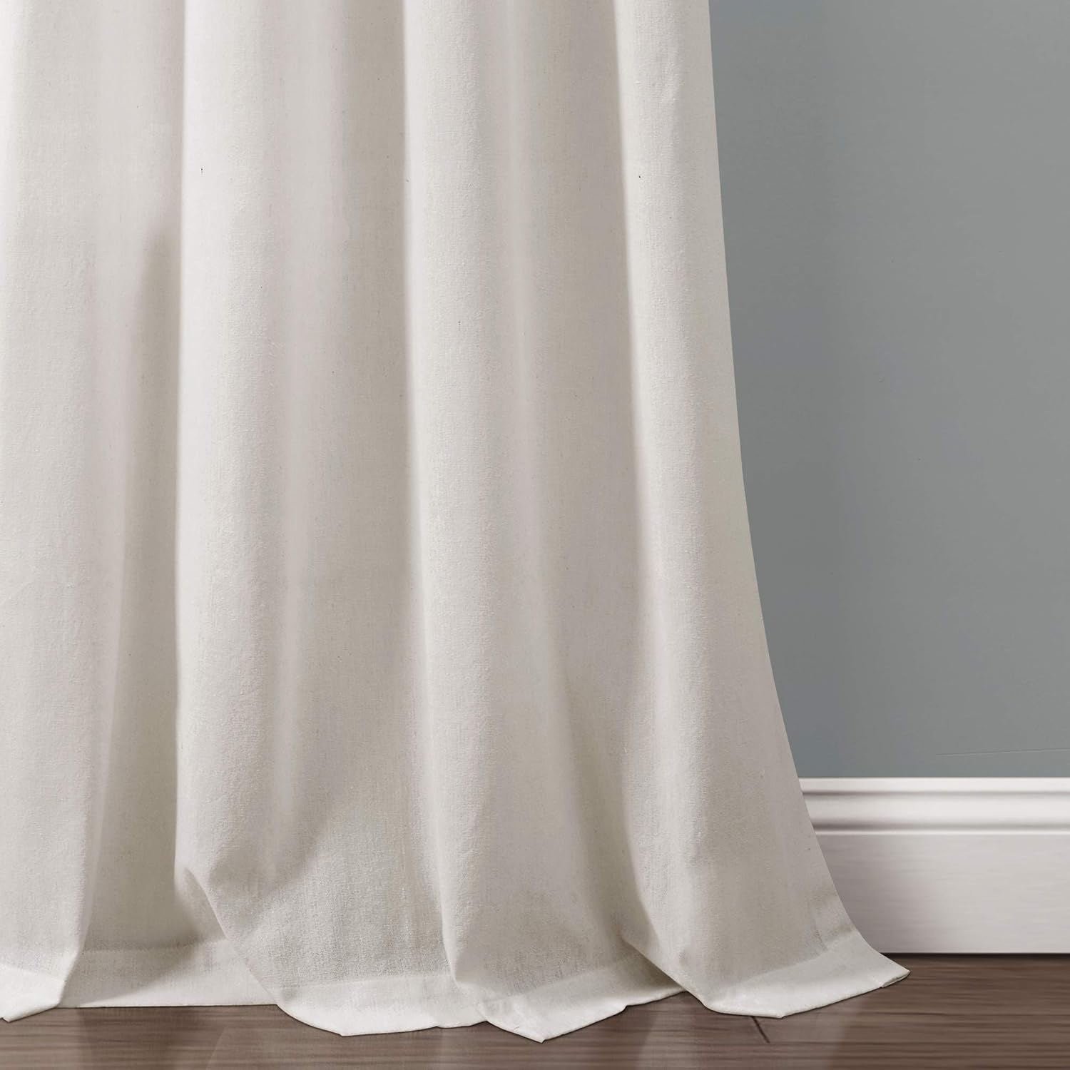 Lush Decor, Light Linen Lace Window Curtain, 84" X 38", Panel Pair, 84 in X 38