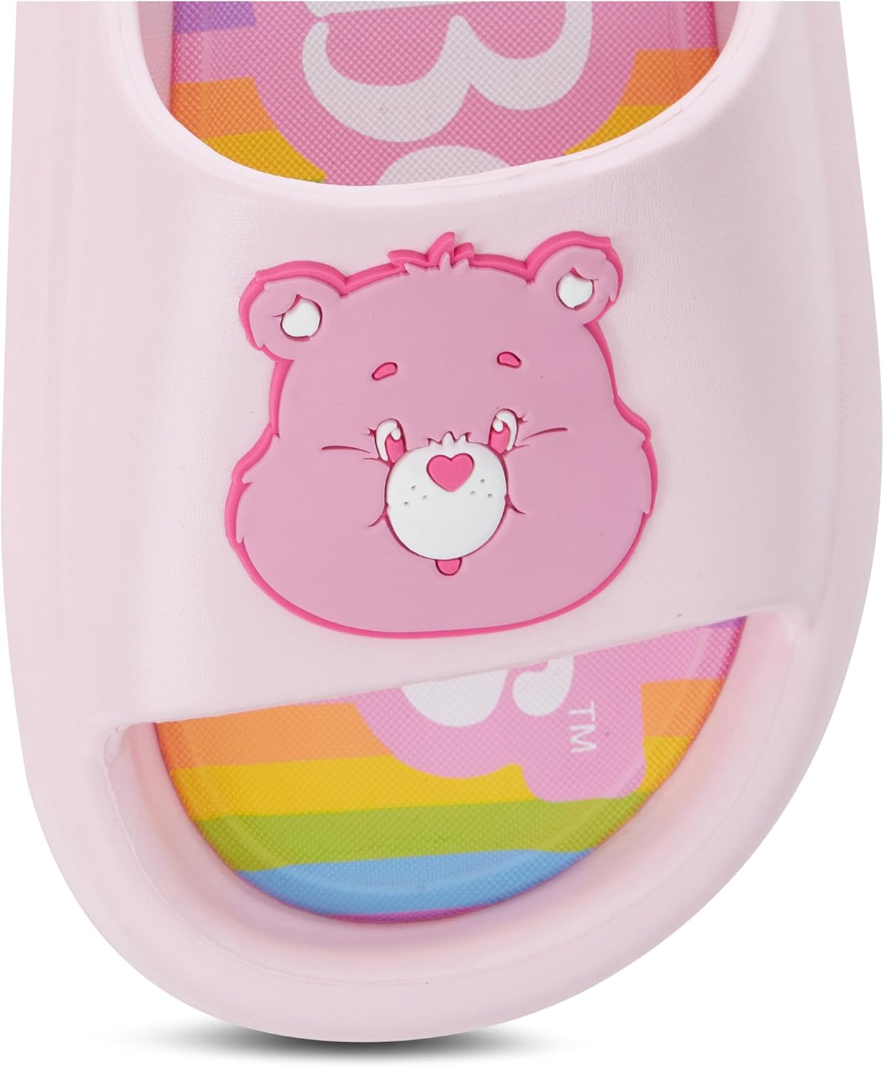 Care Bears Ladies Comfort Slides - Ladies Classic Comfort Foam Slide Sandals - Cheer Friend Funshine Good Luck Slip on Slides image number 5