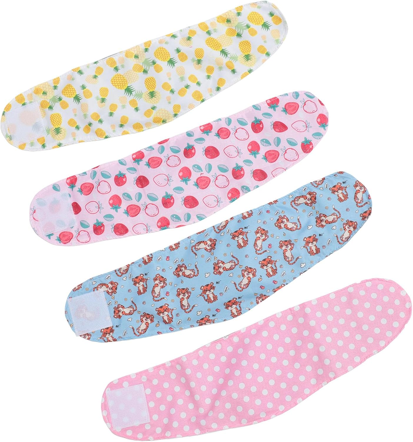 4PCS Washable Dog Diapers Male, Reusable Belly Wrap, Soft and Comfortable, Daily Use, for Dogs Puppy Nappies, with 4 Stylish Patterns (XL) image number 4