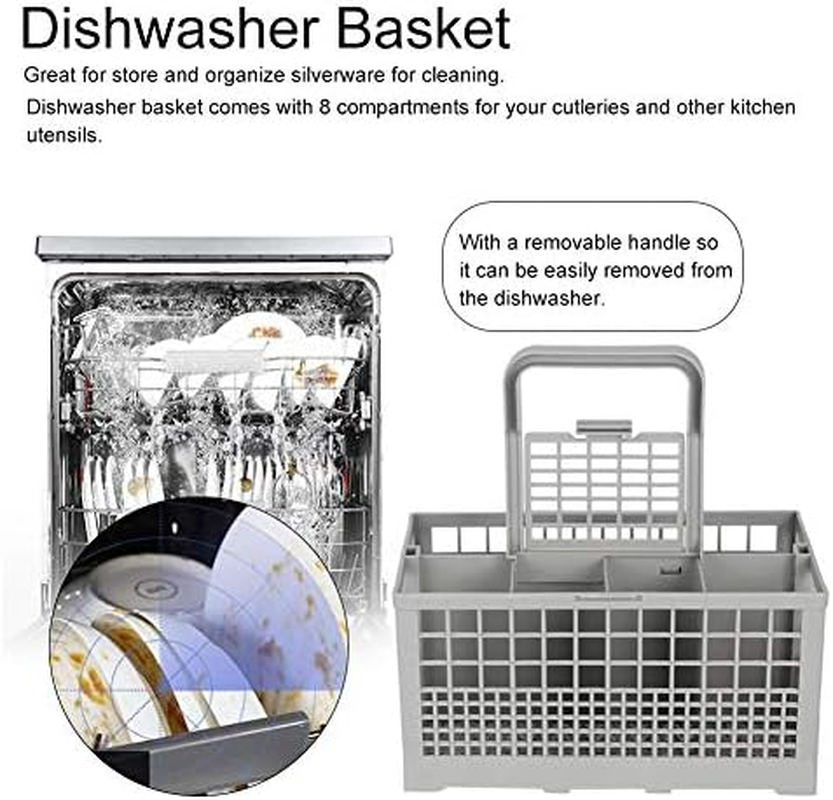 Drainer Basket Flatware Storage Drainer Universal Cutlery Basket Replacement Box for Multipurpose Dishwashers image number 2